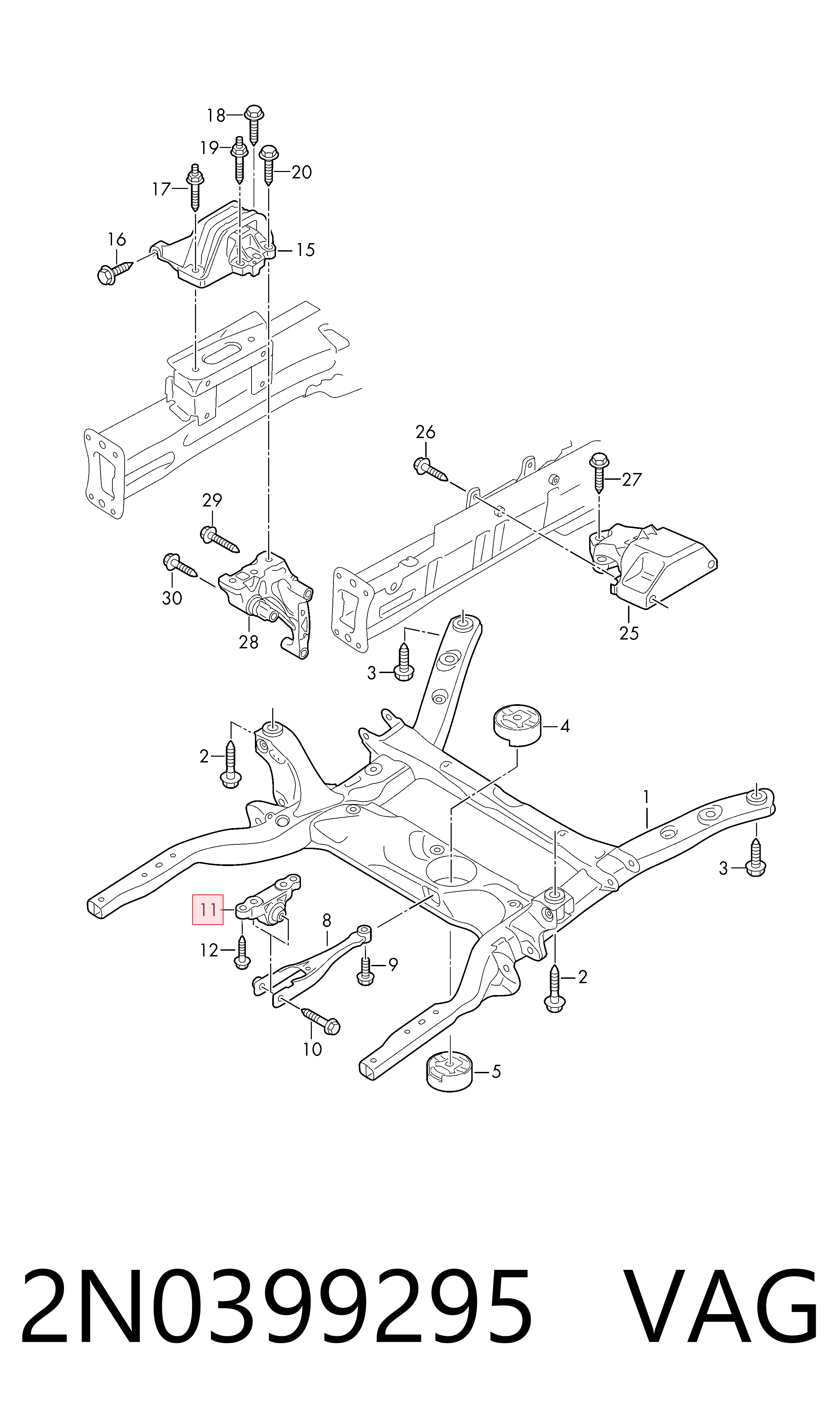 Coxim (suporte) traseiro de motor Volkswagen Crafter  SY, SX, SYB, SYC, SYD, SYM ao melhor preço