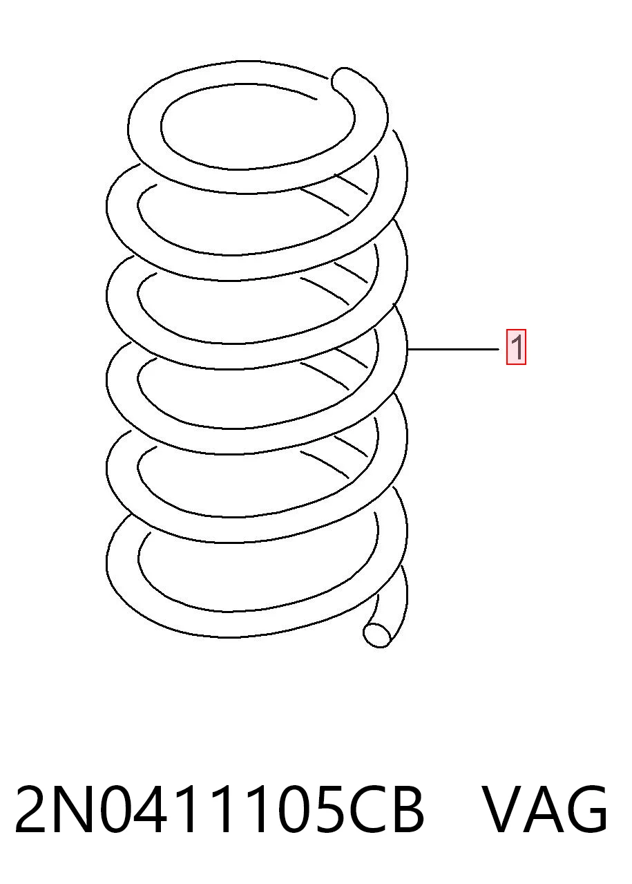 2N0411105CB VAG Mola dianteira