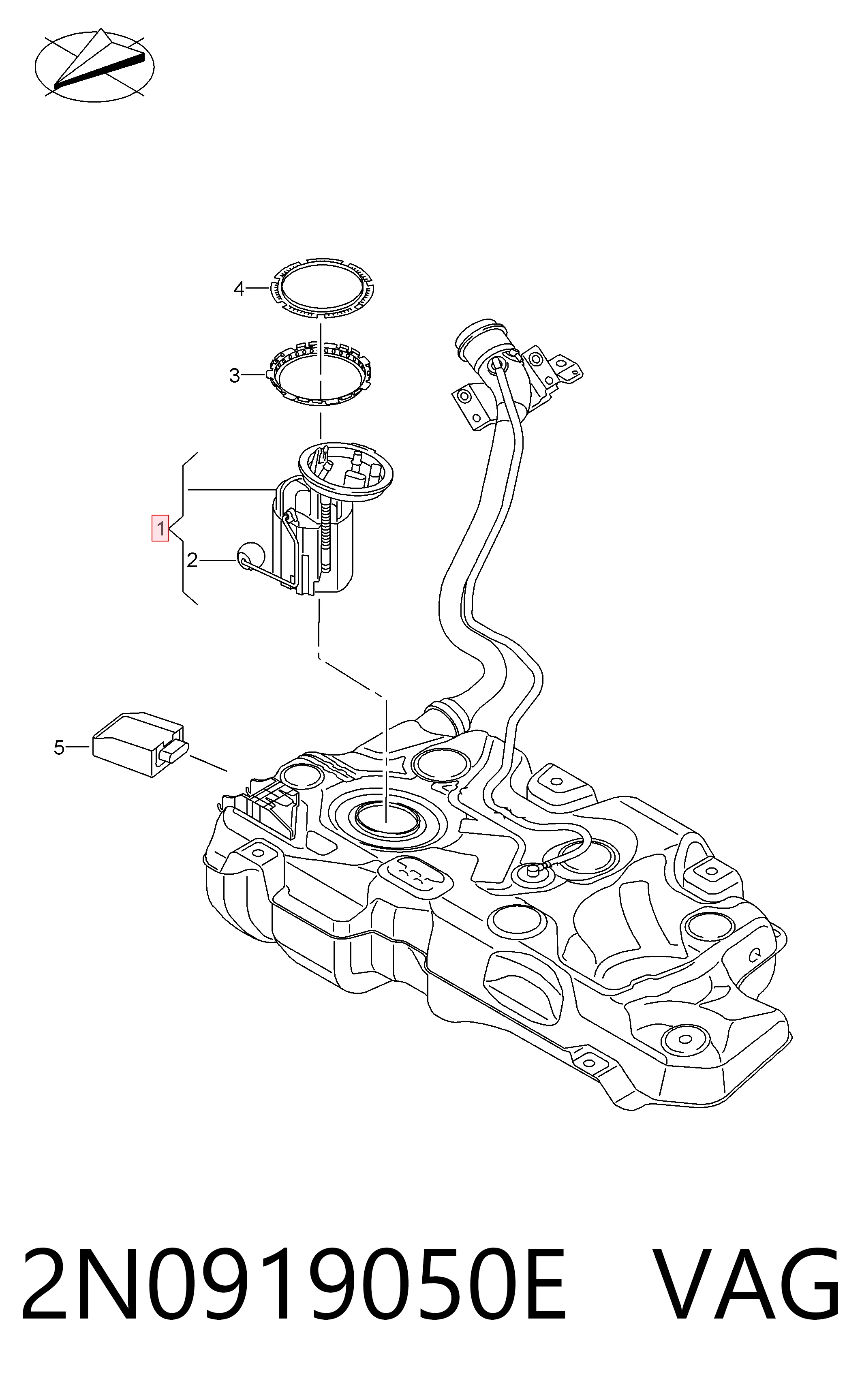 Módulo de bomba de combustível com sensor do nível de combustível Volkswagen Crafter preço, a partir de 250,46 USD