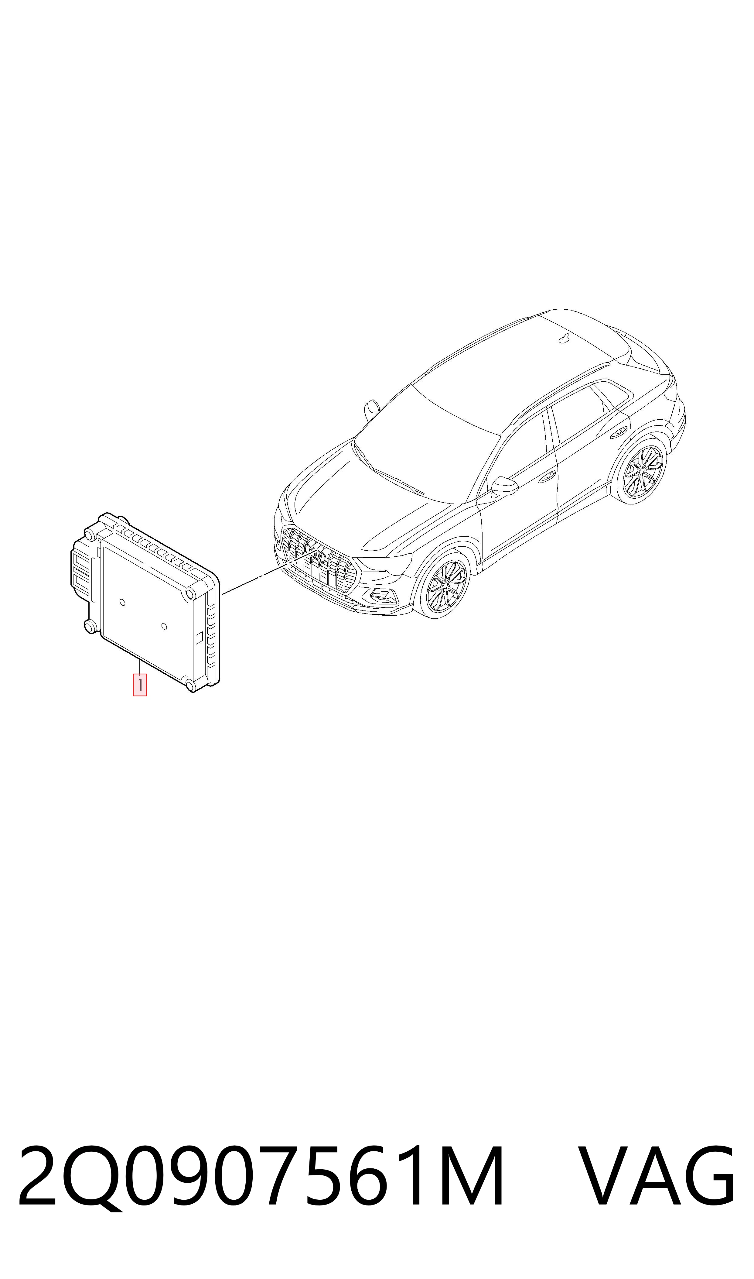 Sensor de radar de distância 2Q0907561M VAG