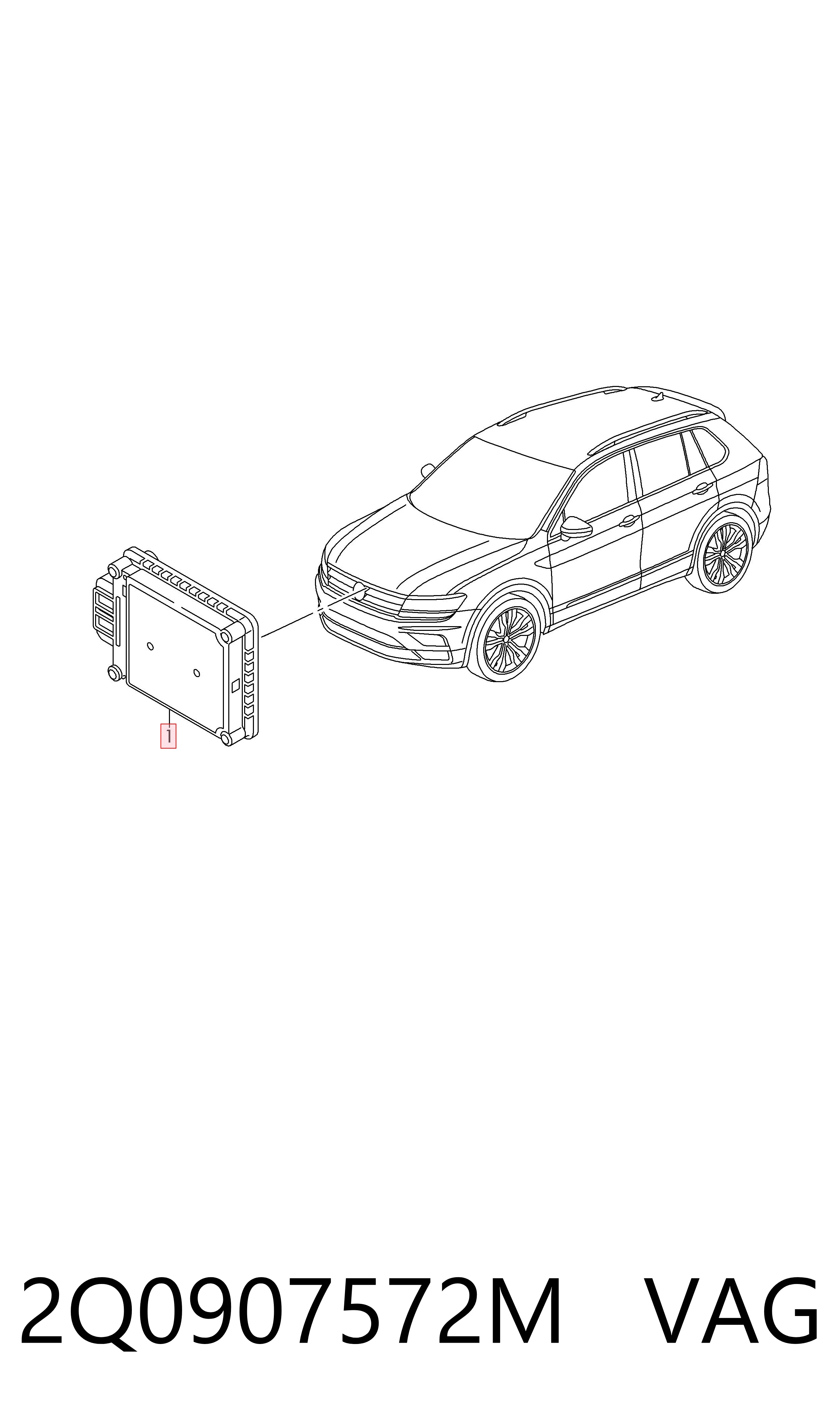 2Q0907572M VAG Sensor de radar de distância