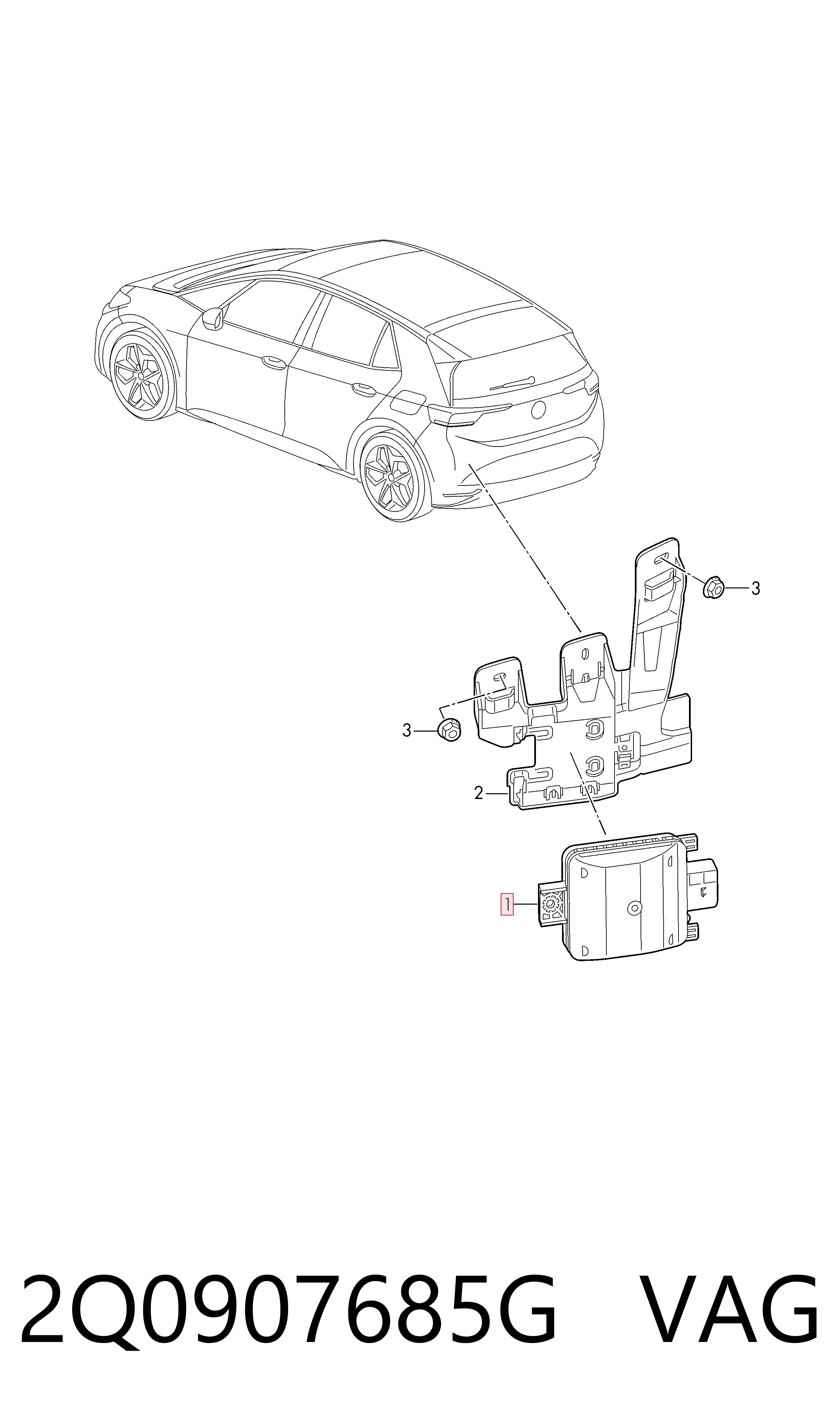 Radar de mudança de faixa VAG 2Q0907685G preço, a partir de 175,67 USD