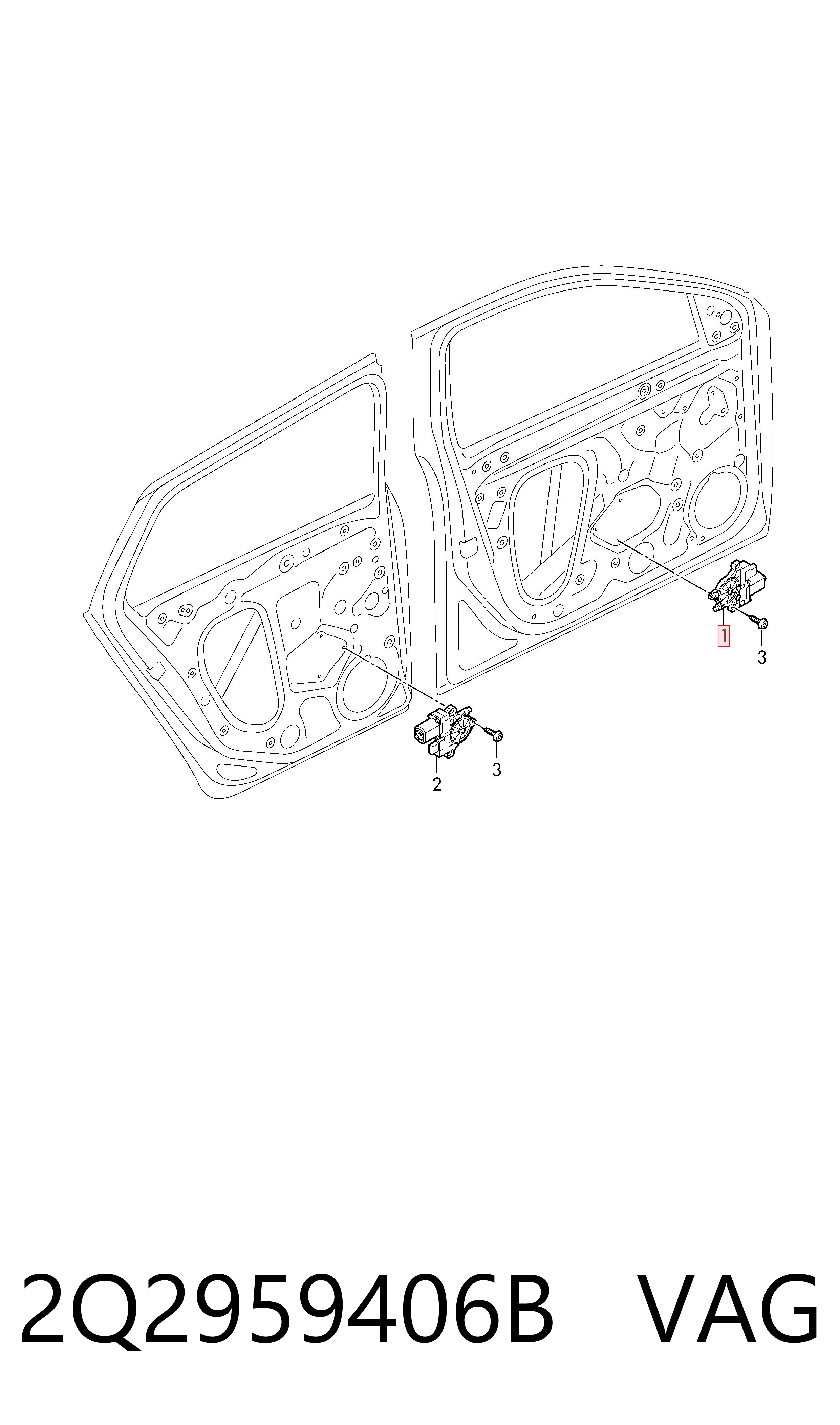  Mecanismo de acionamento de vidro da porta dianteira esquerda Volkswagen T-CROSS SUV (C11, D31) (2018 - 2026) 