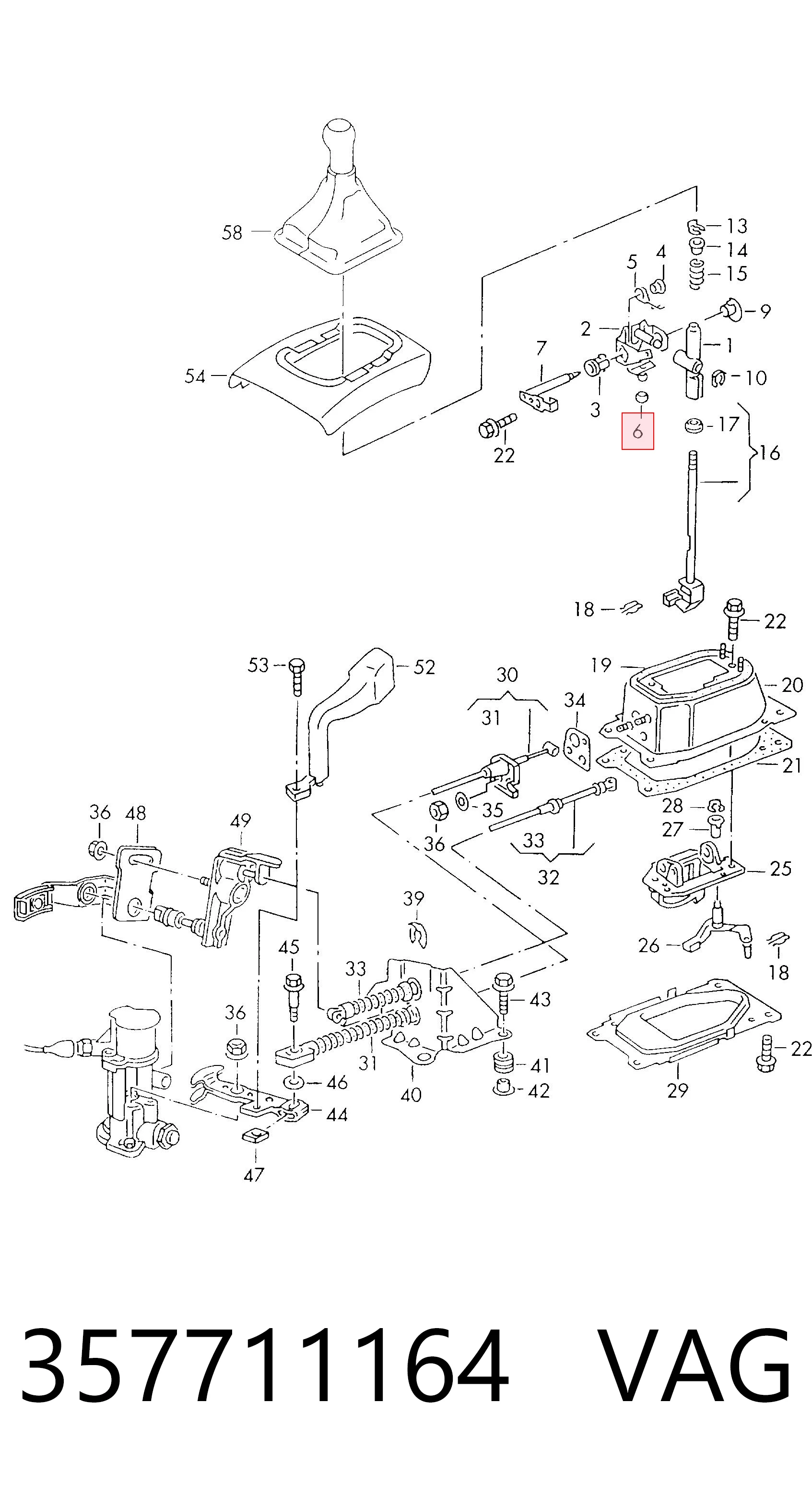 357711164 VAG Kit de reparação de ligação de mudança