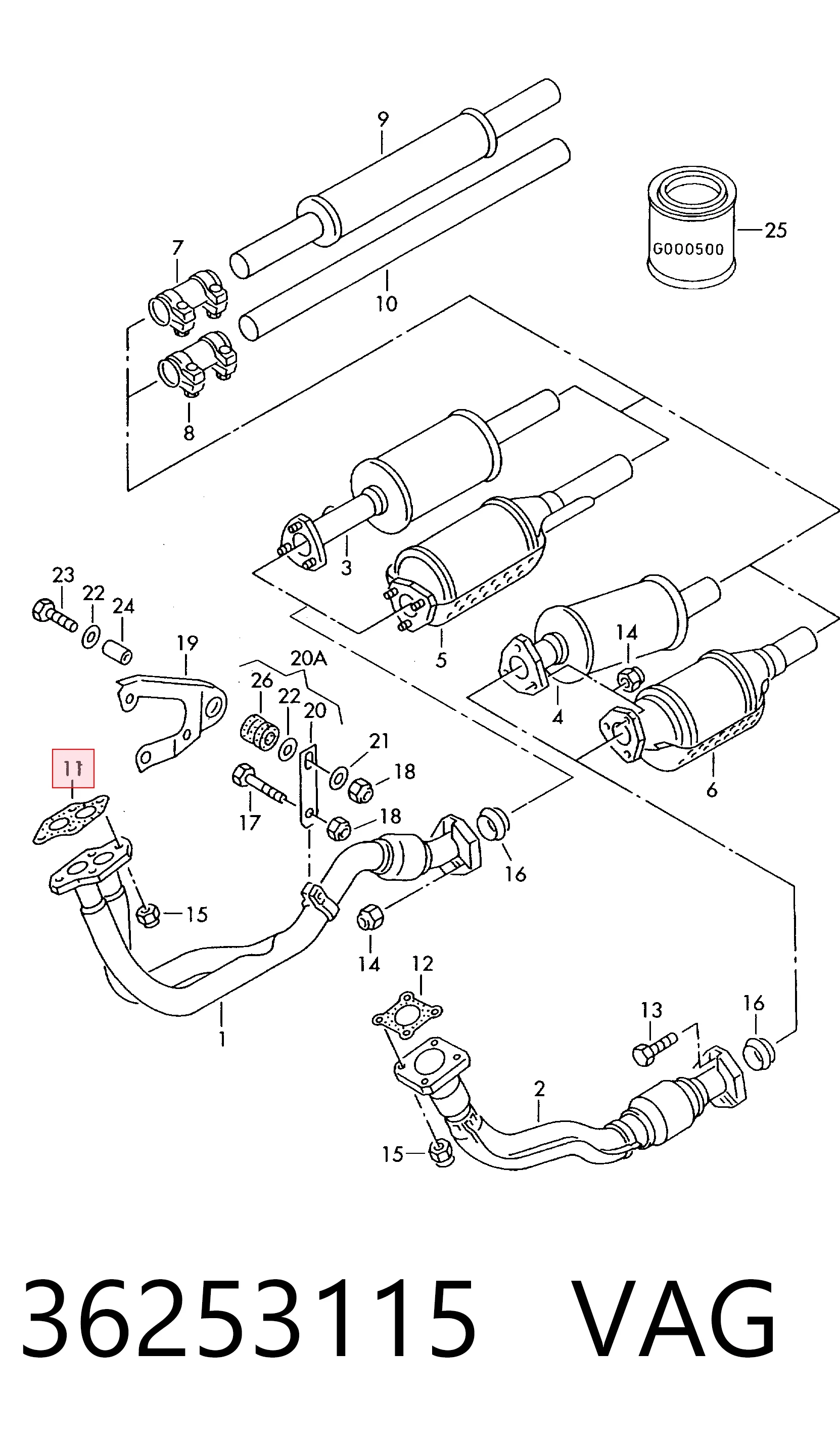 Vedante de tubo de admissão do silenciador para Volkswagen Polo 86C