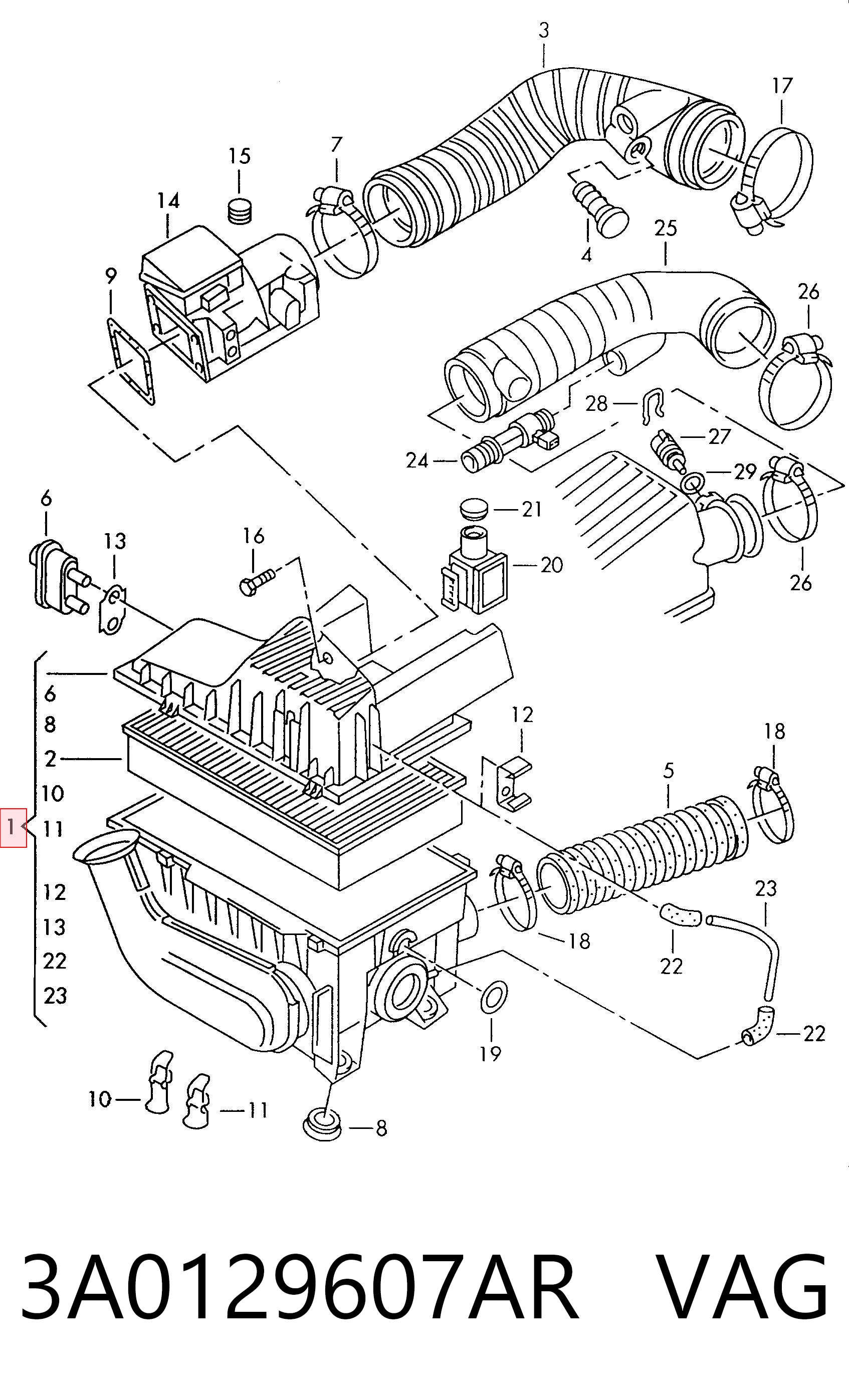 3A0129607AR VAG