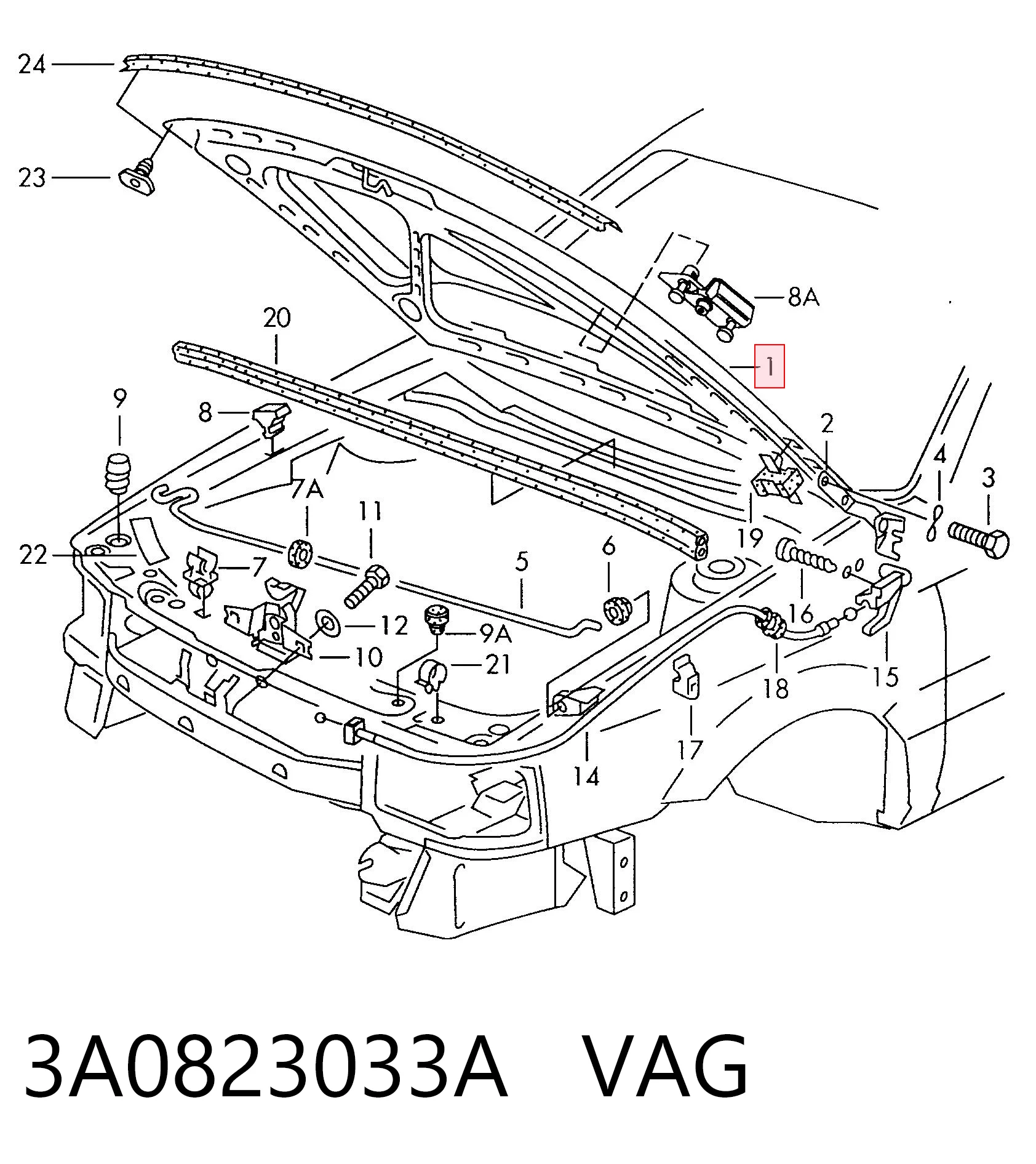 Capota Volkswagen Passat  3A2, 351, 312 ao melhor preço