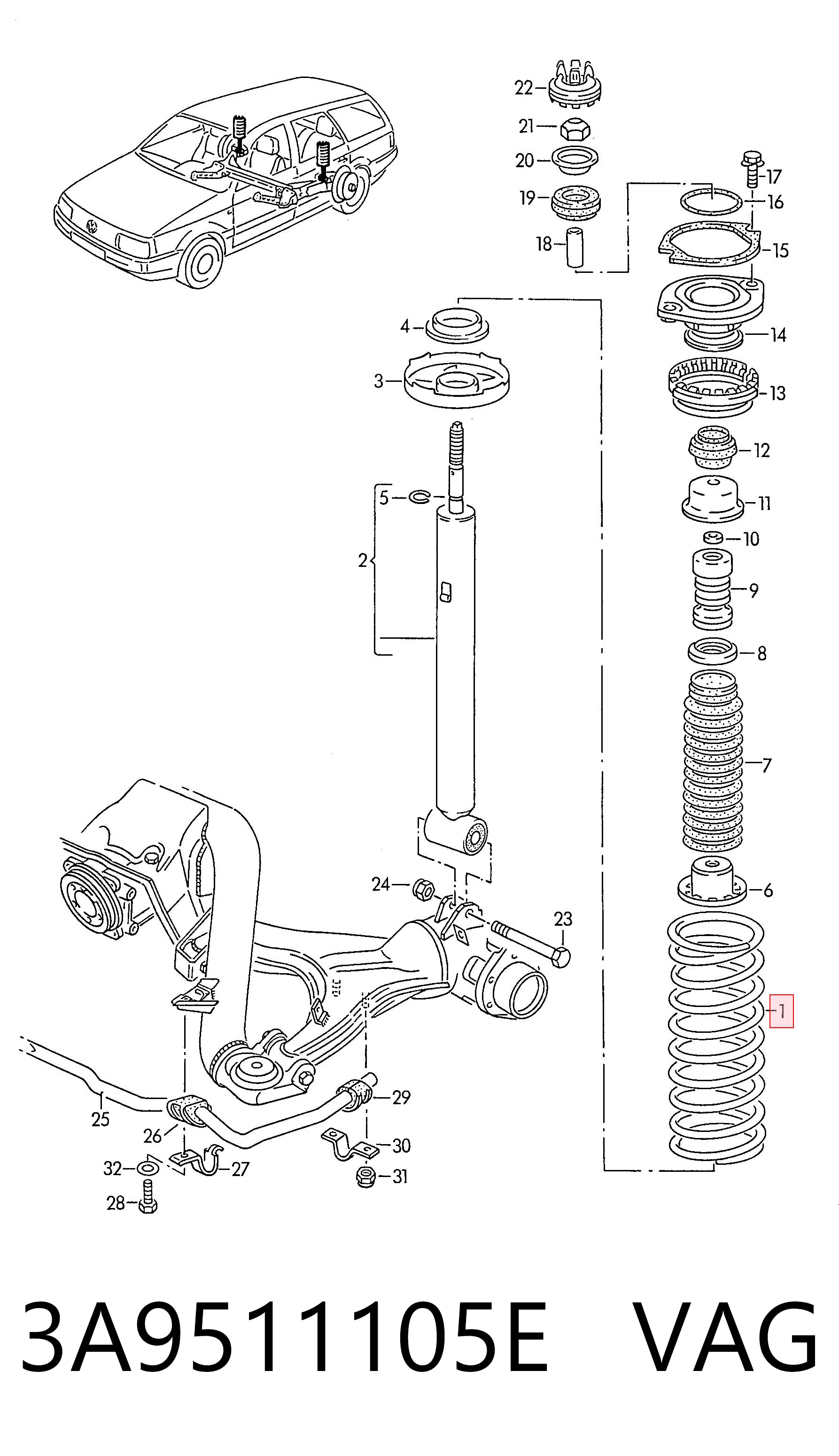 3A9511105E VAG