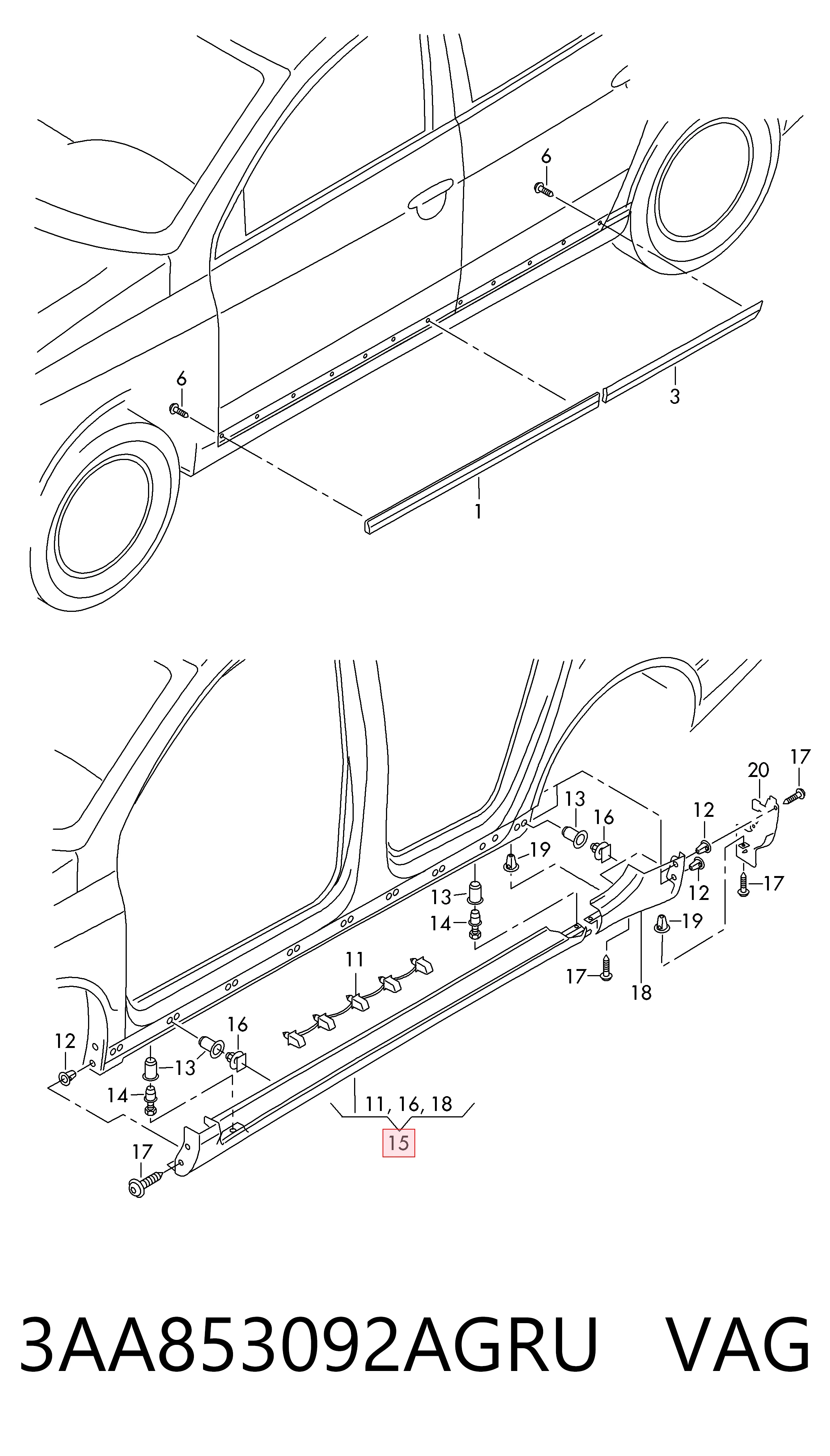 3AA853092AGRU VAG