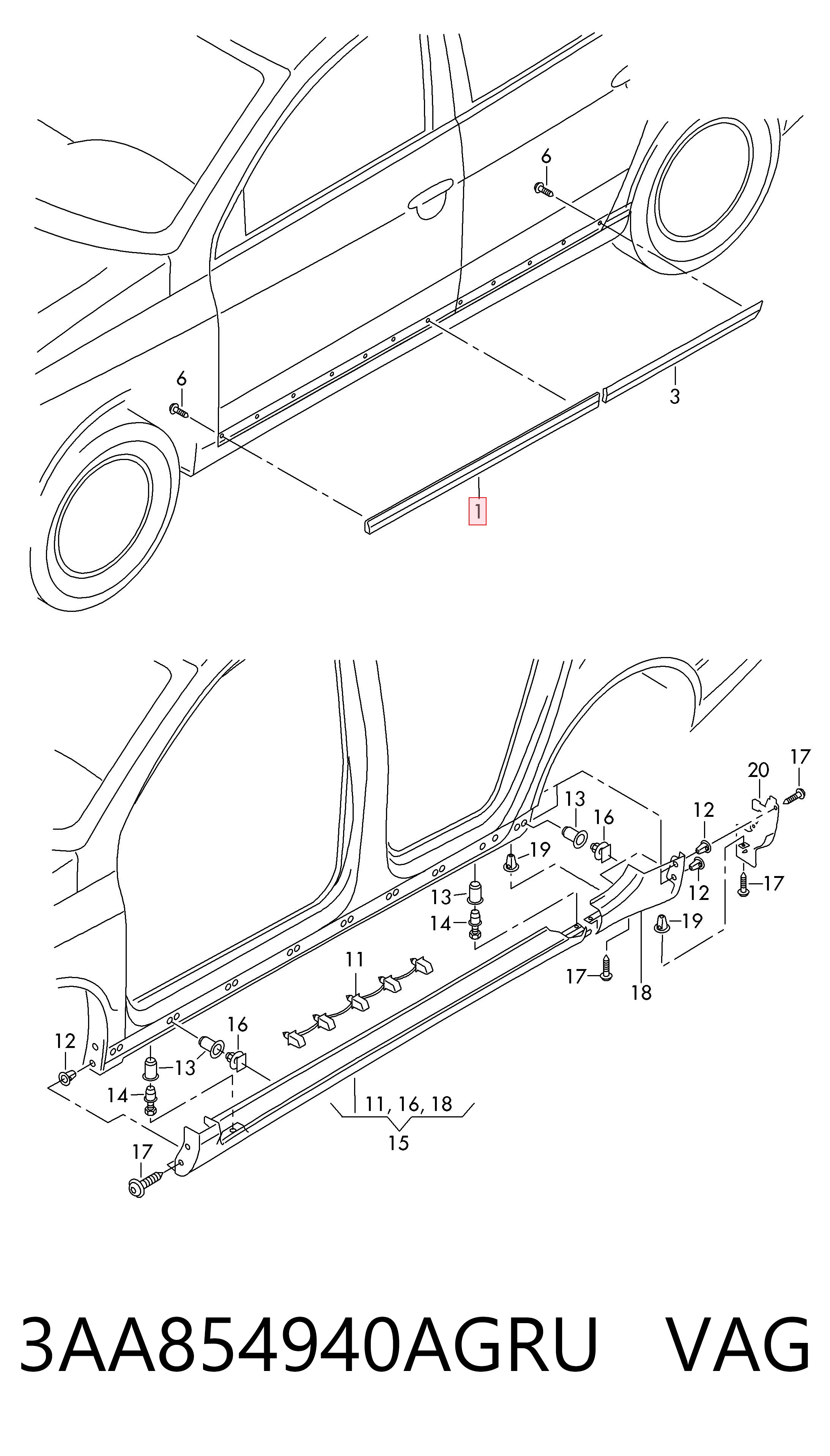 3AA854940AGRU VAG