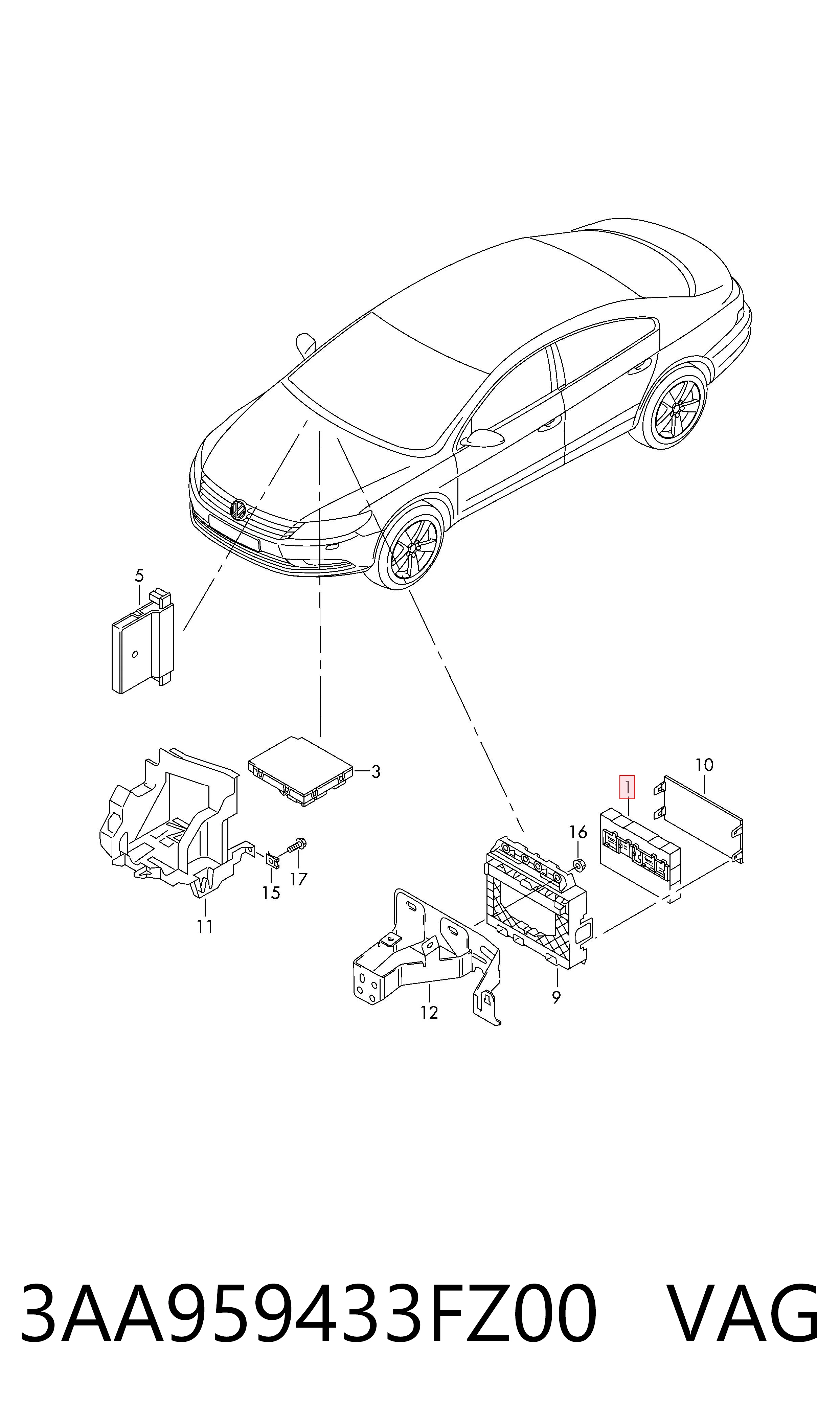  Unidade de conforto Volkswagen Passat B7 carrinha (365) (2010 - 2015) B7