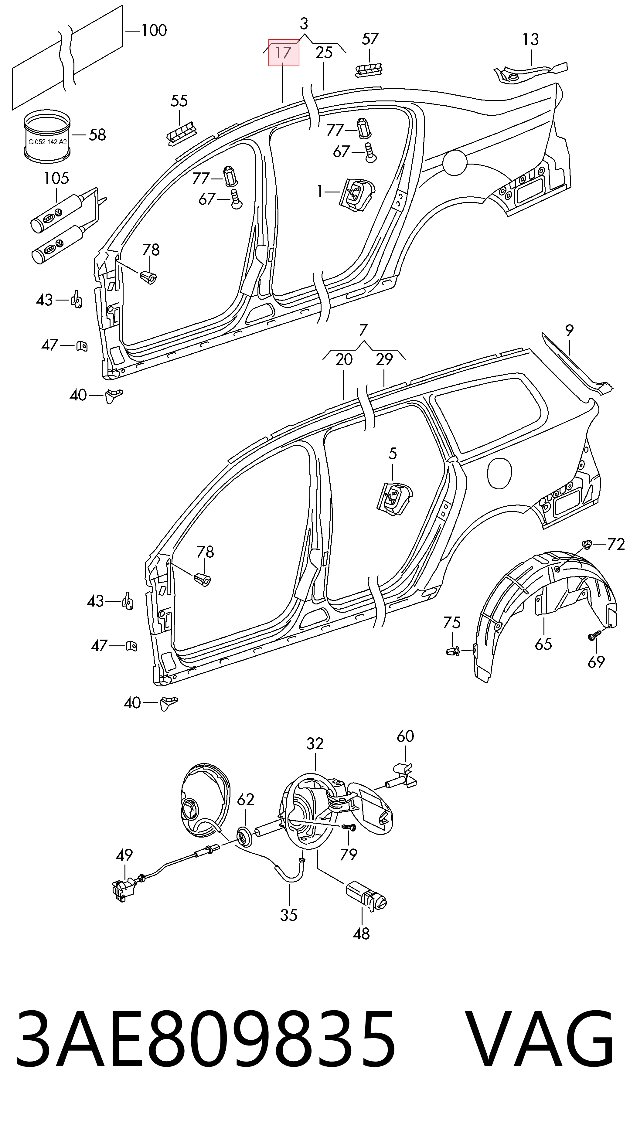 3AE809835 VAG