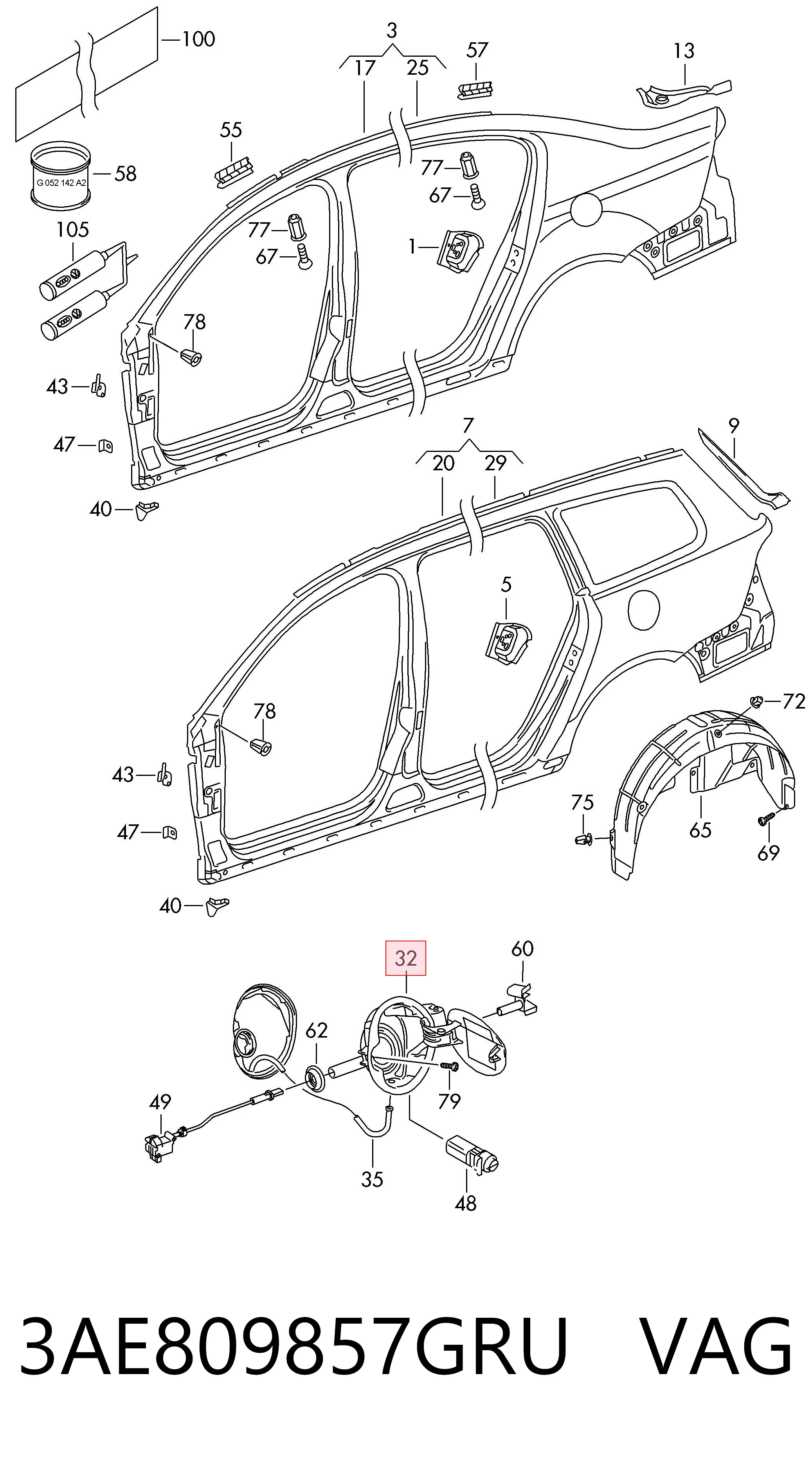 3AE809857GRU VAG