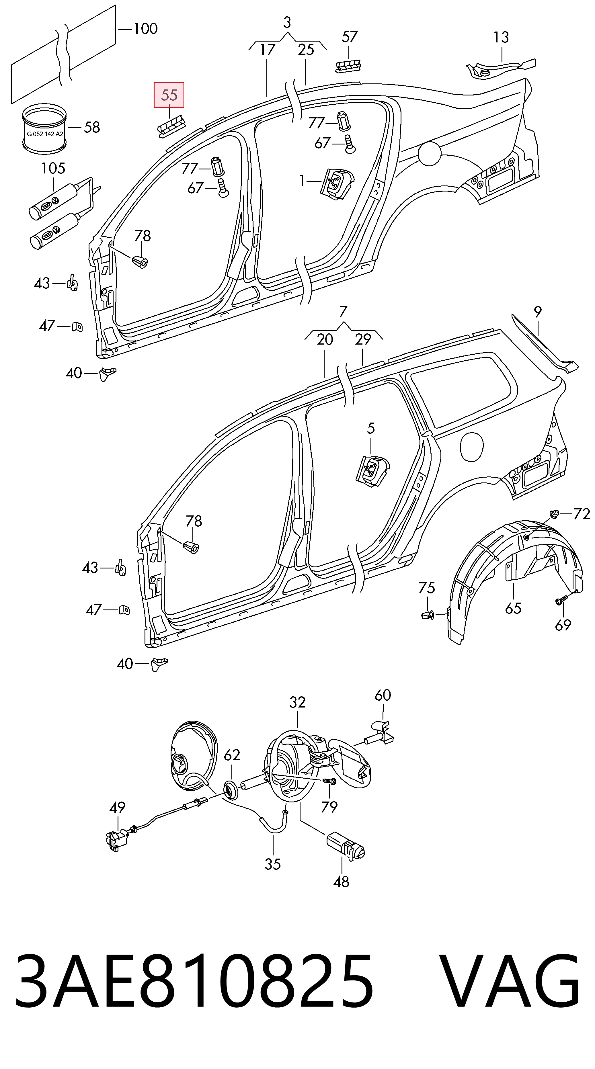 3AE810825 VAG