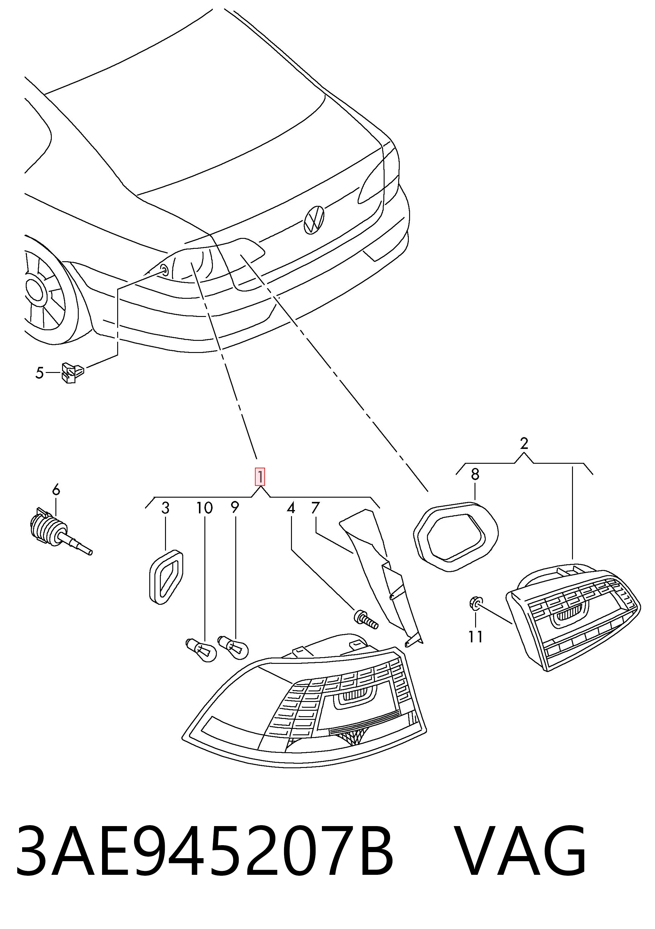 3AE945207B VAG