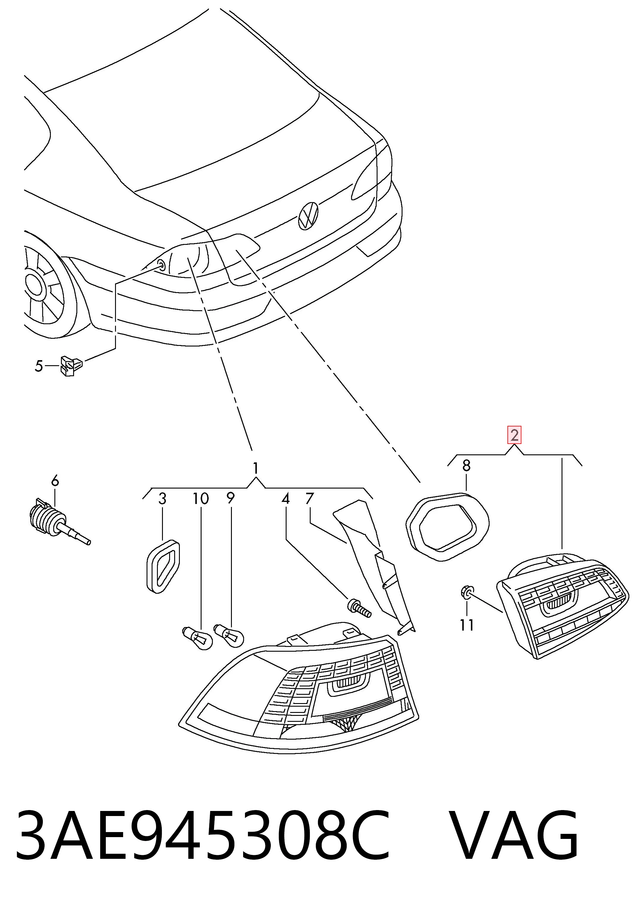 3AE945308C VAG