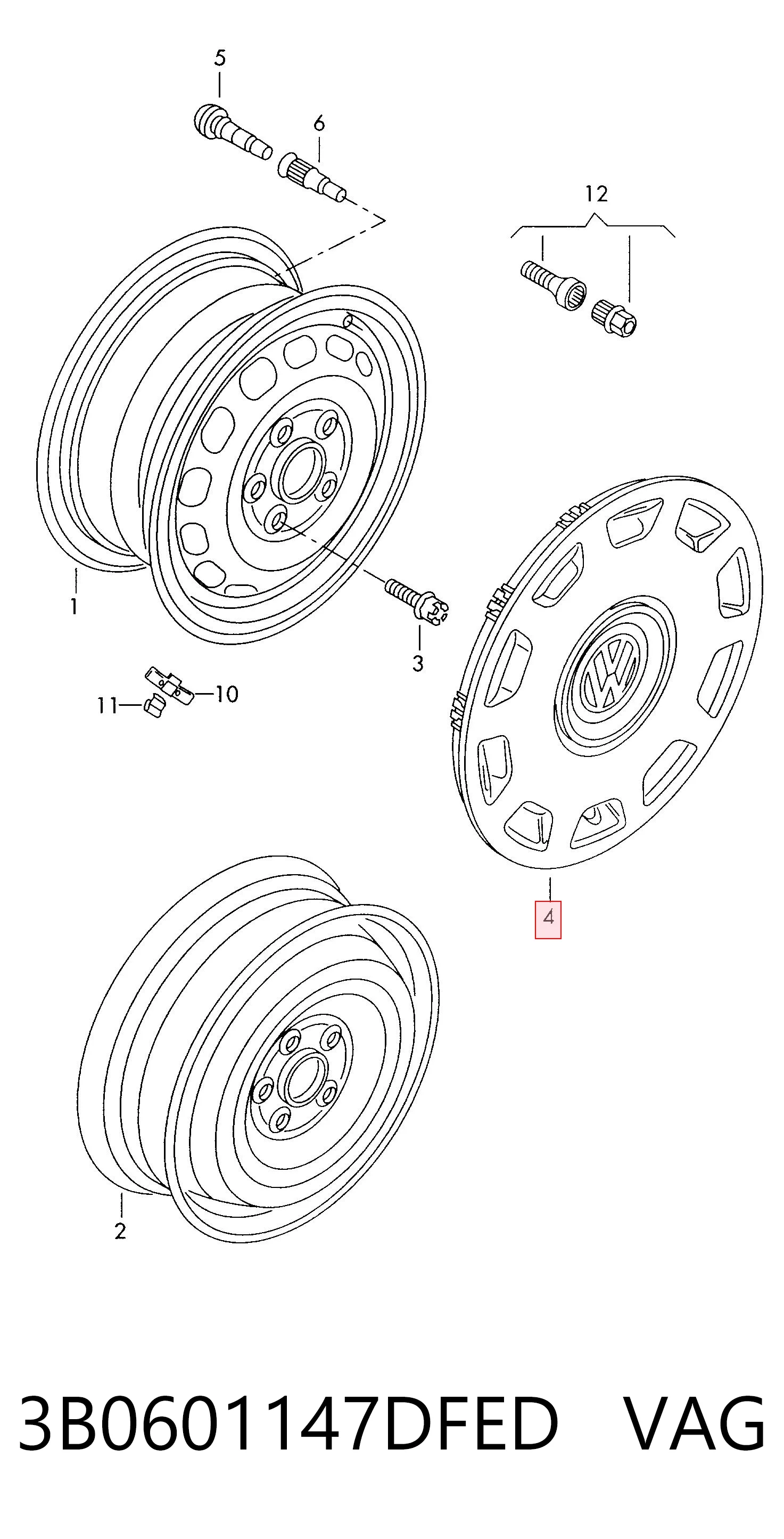 3B0601147DFED VAG