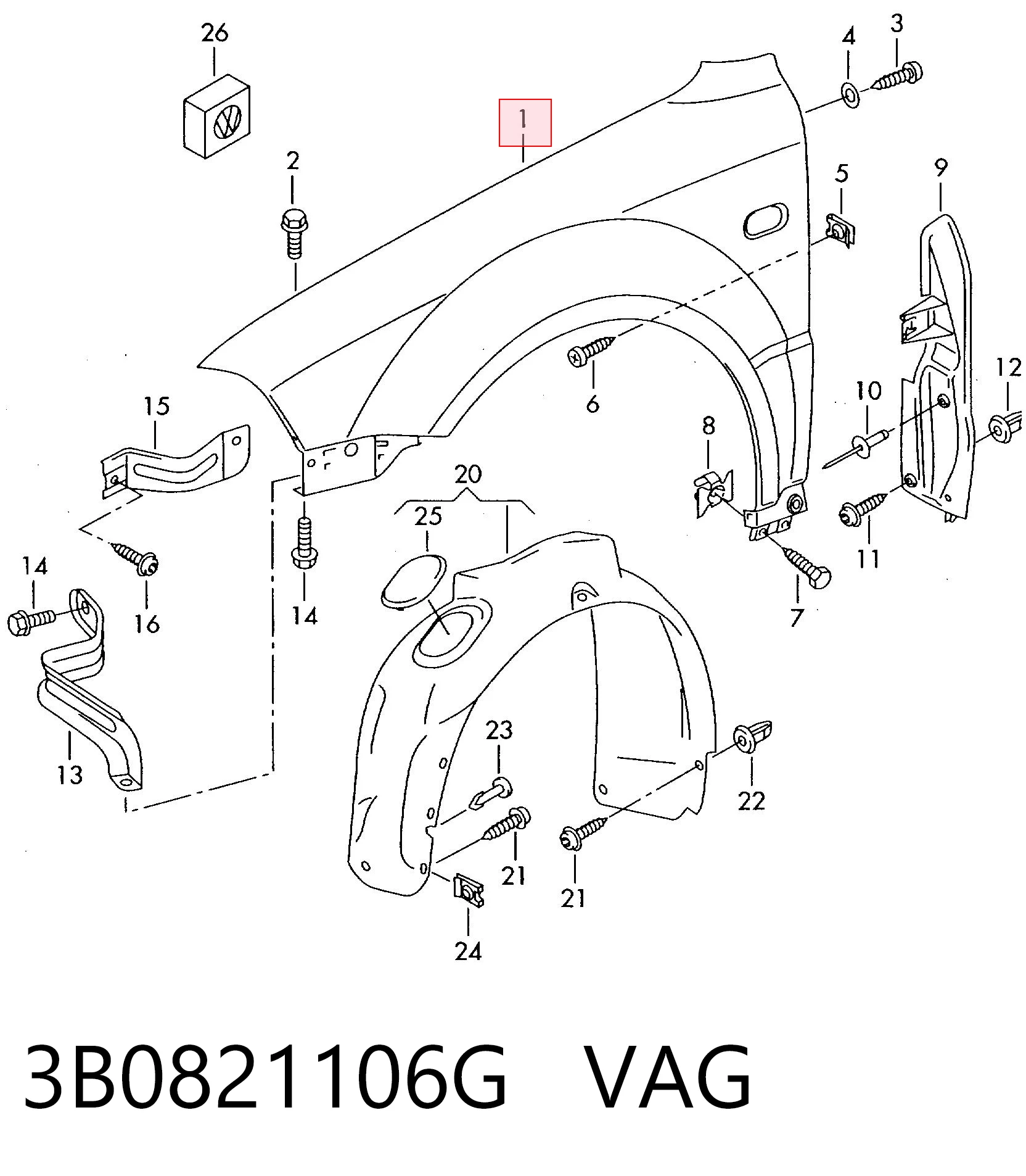 3B0821106G VAG