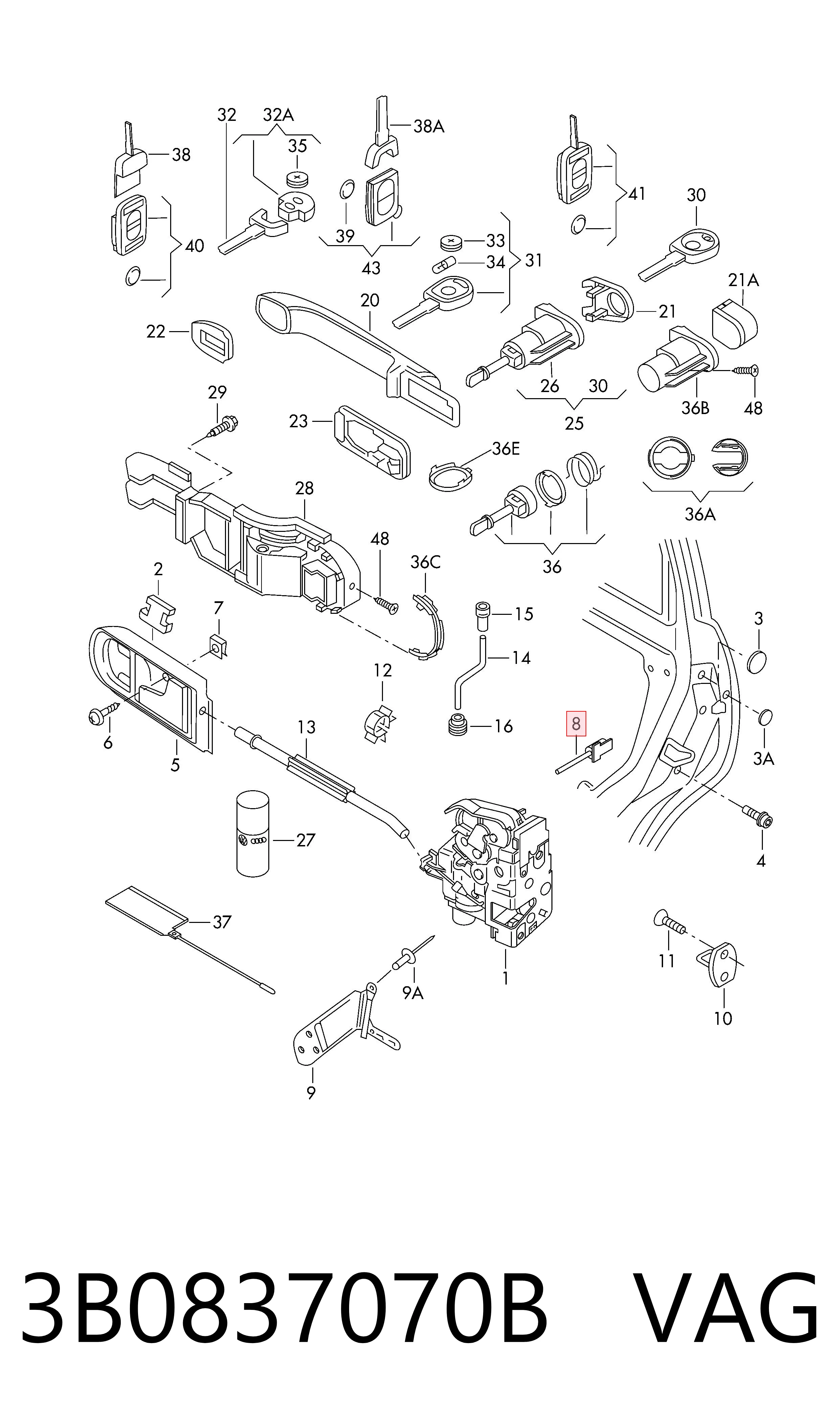 3B0837070B VAG