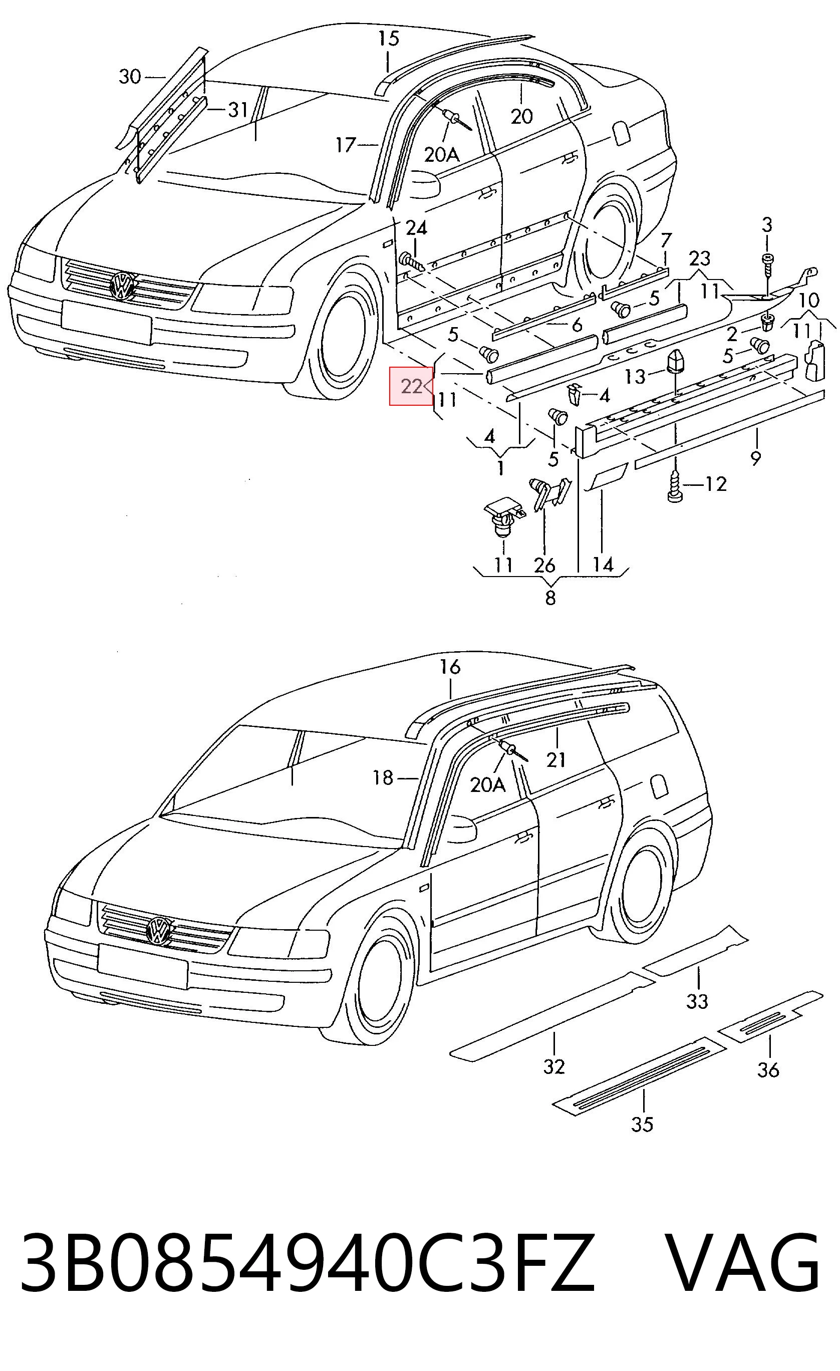 3B0854940C3FZ VAG