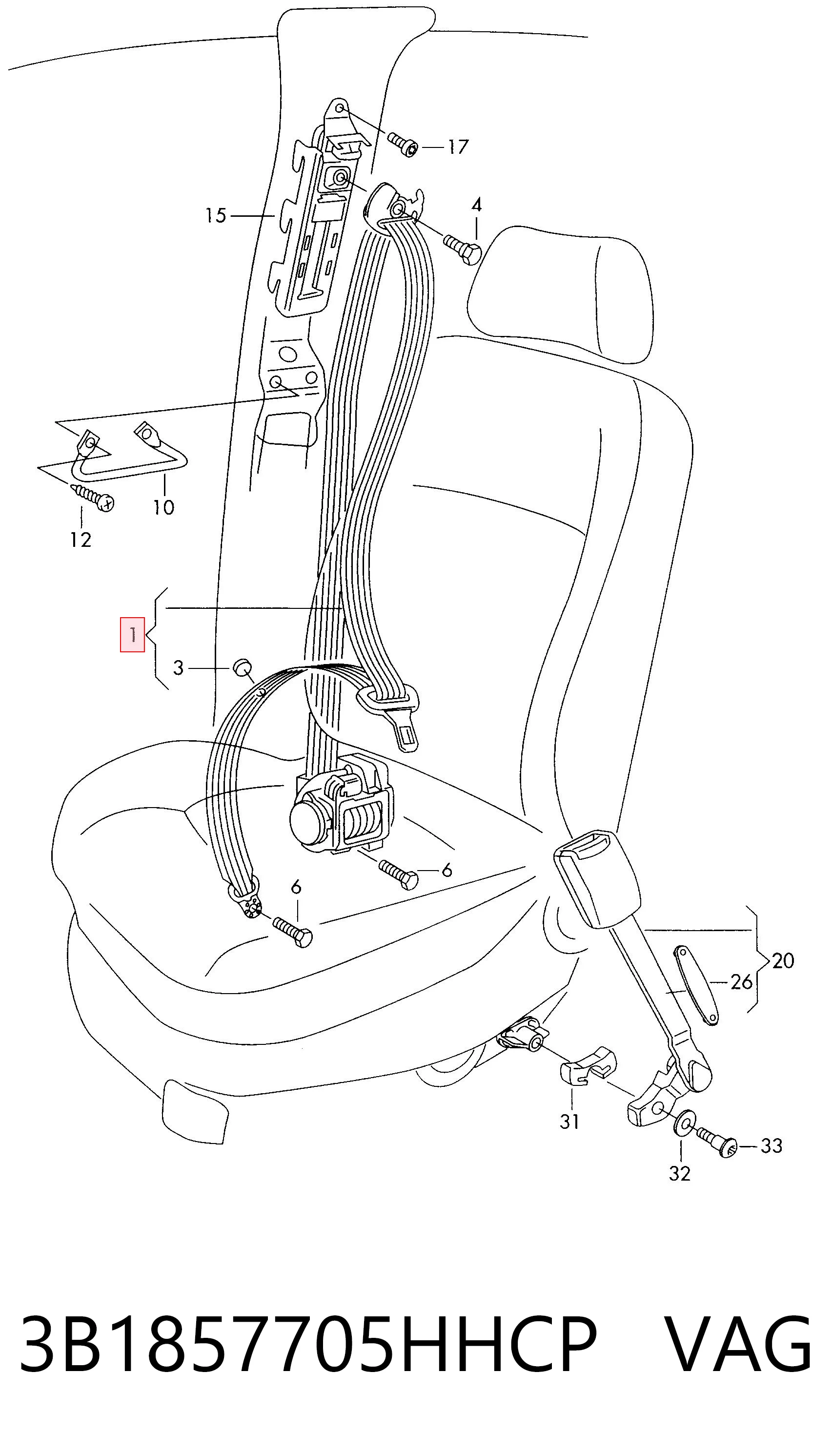 3B1857705HHCP VAG