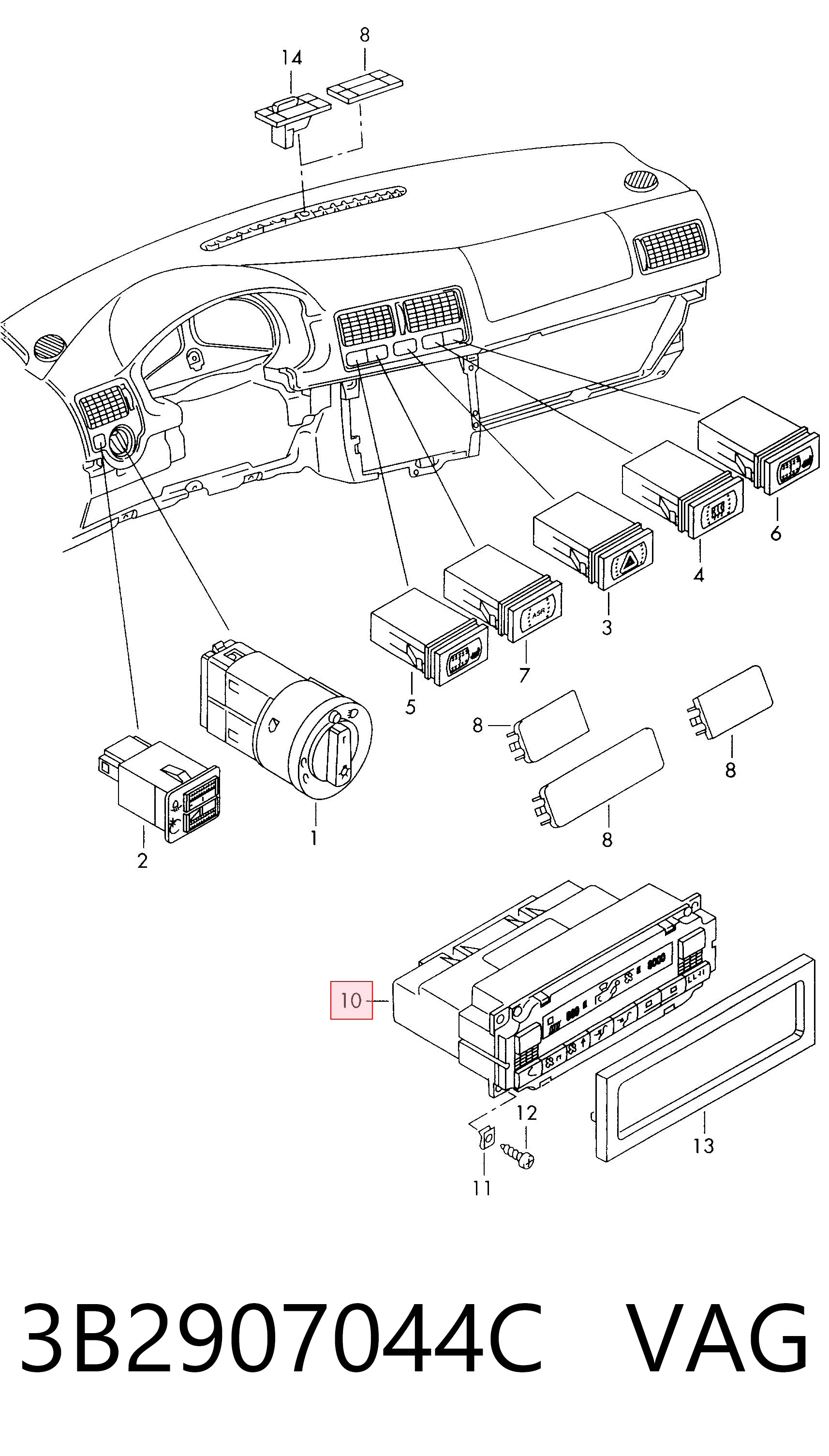 3B2907044C VAG