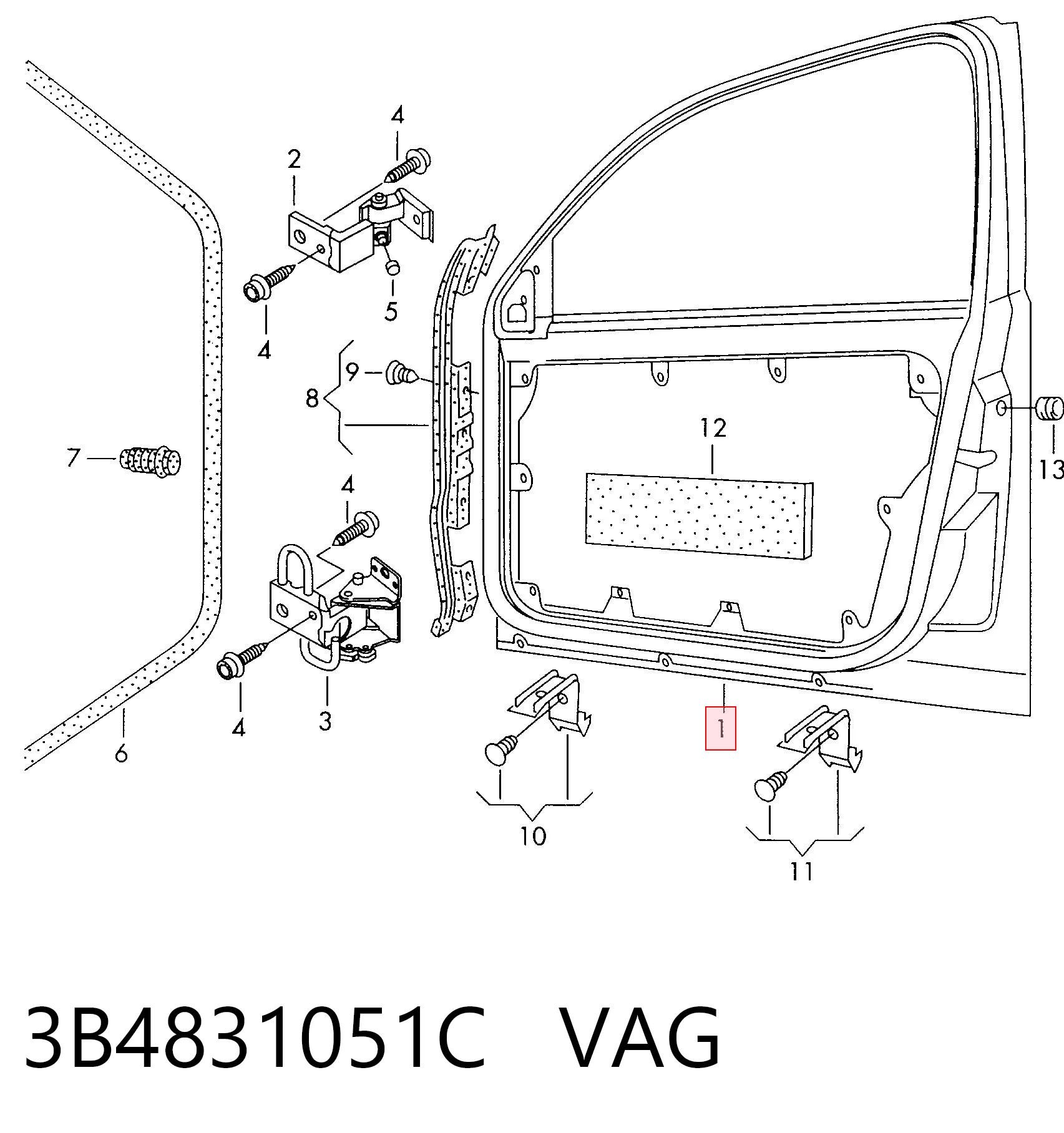 Porta dianteira esquerda Skoda SuperB I 3U4 ao melhor preço