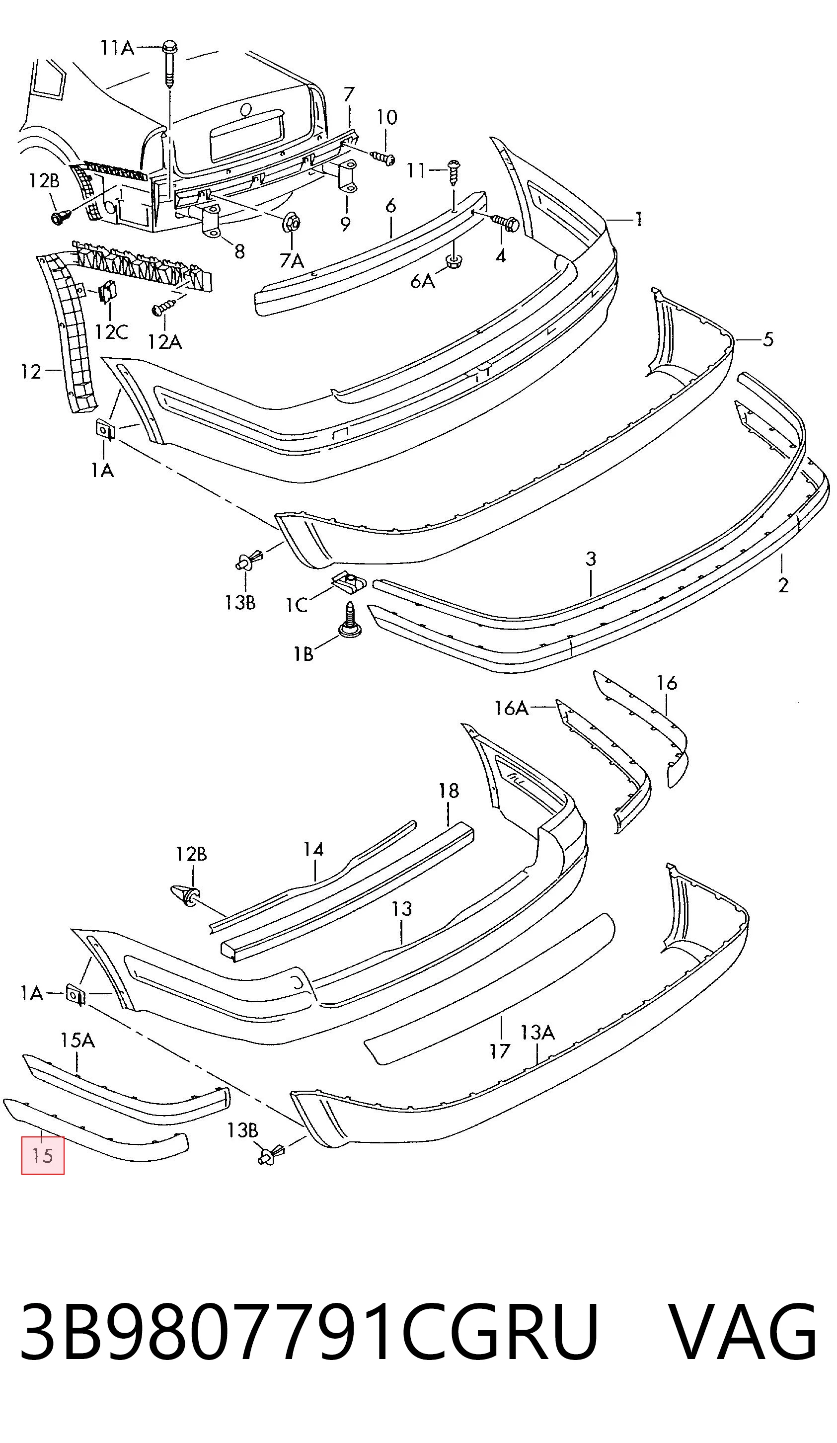 3B9807791CGRU VAG