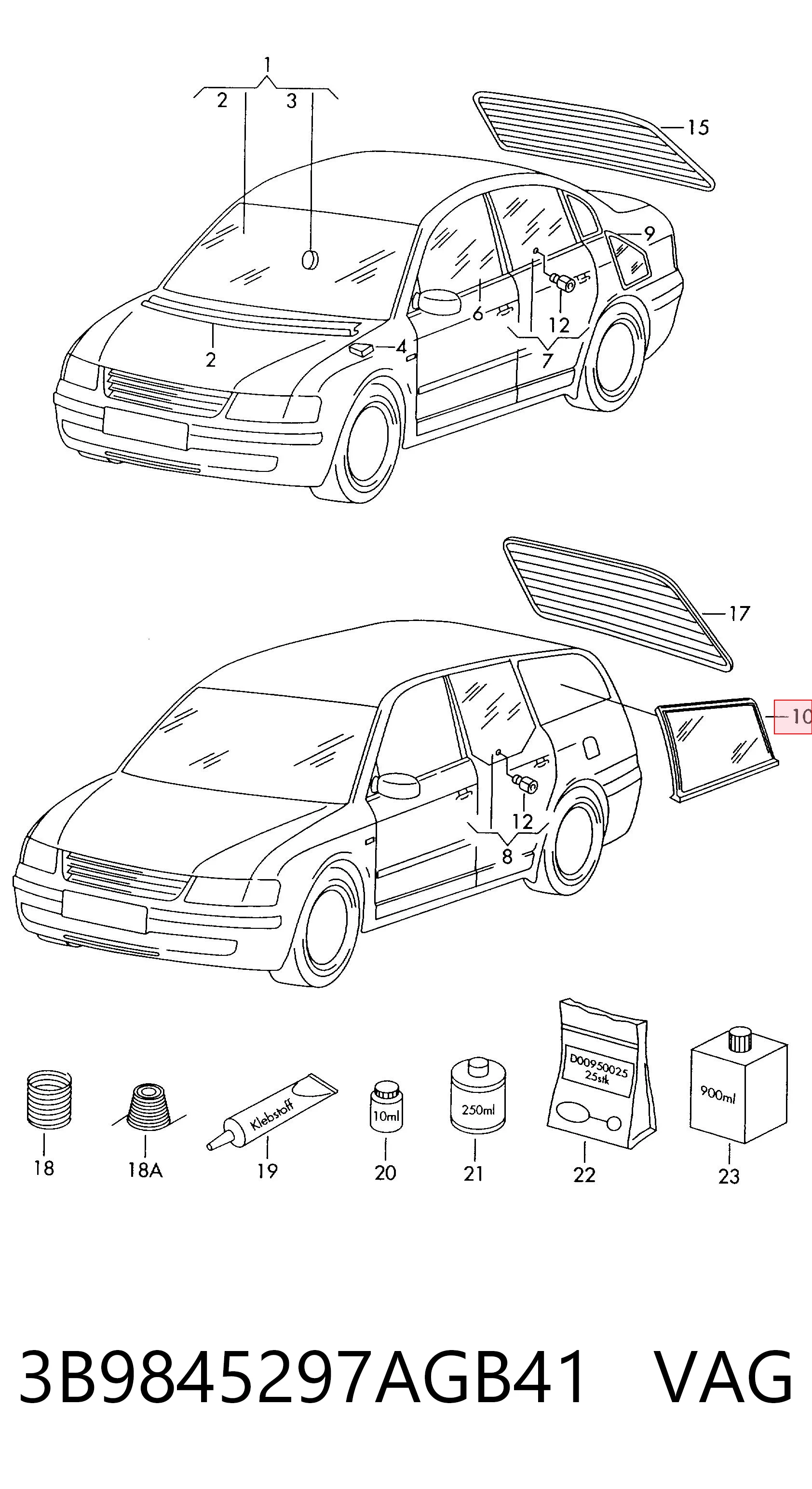 3B9845297AGB41 VAG