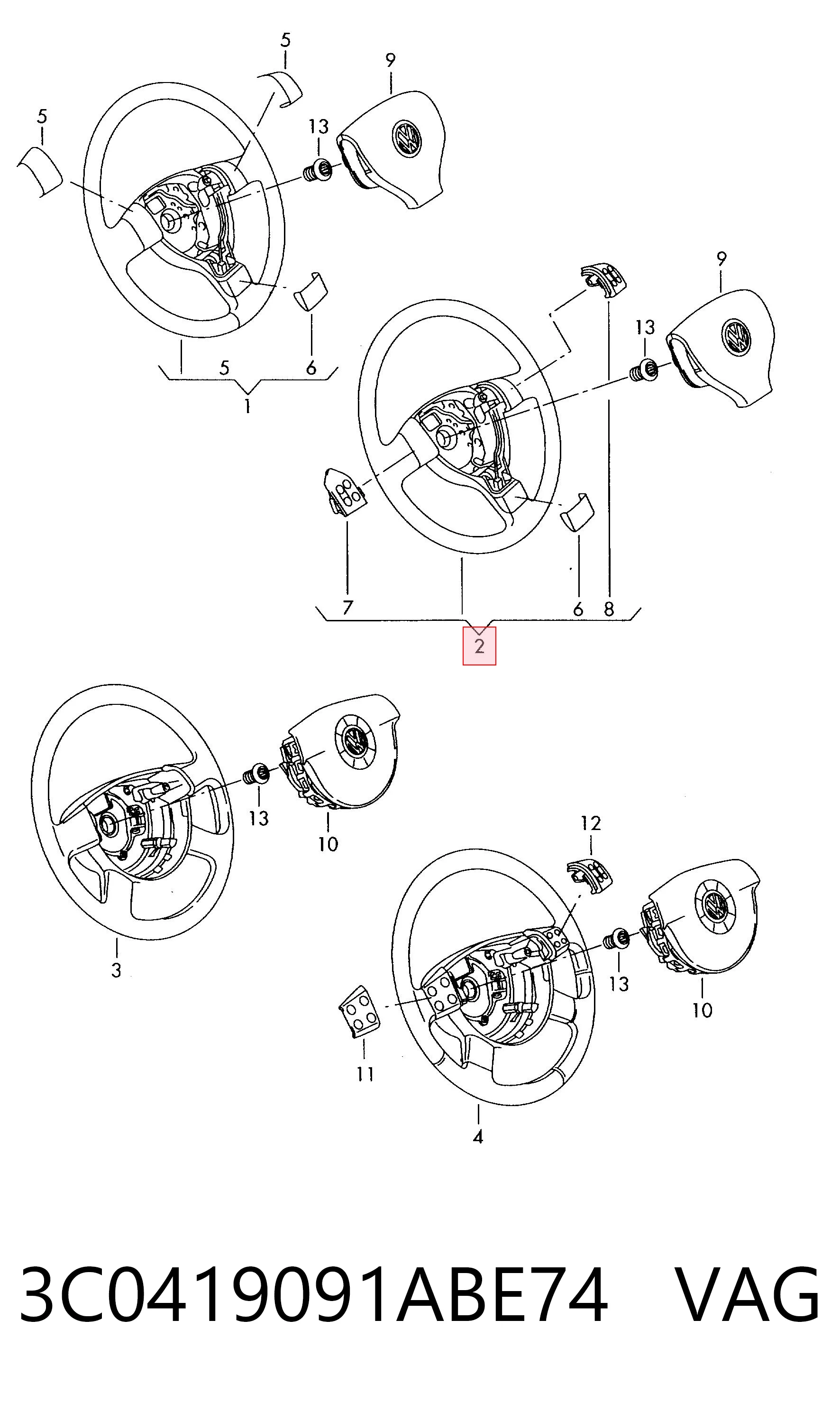 3C0419091ABE74 VAG