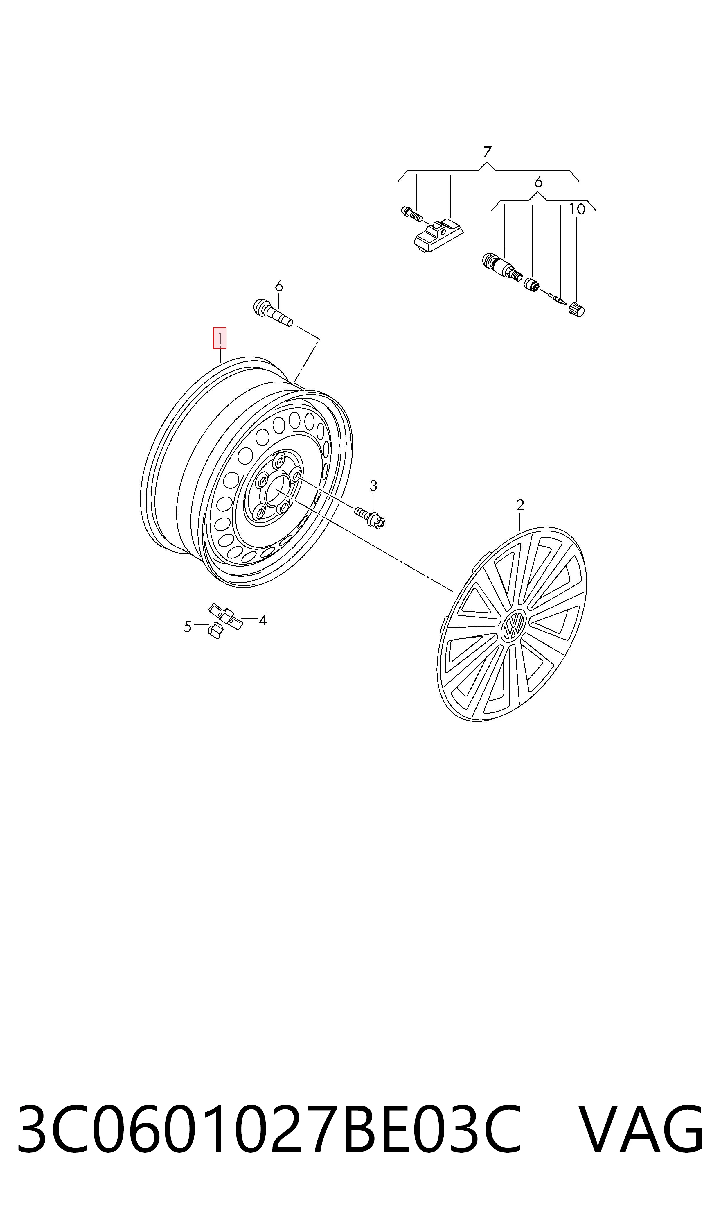 3C0601027BE03C VAG