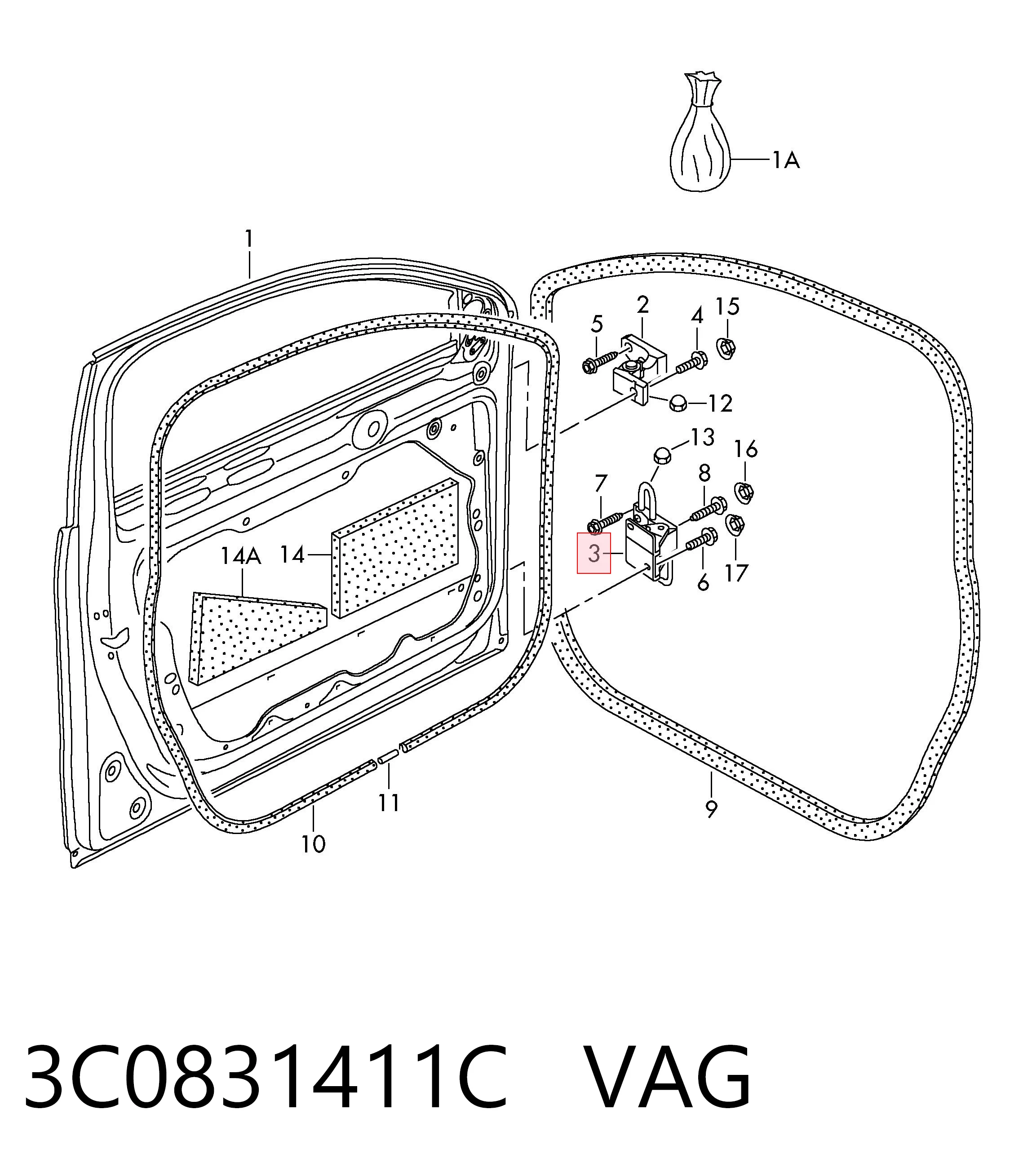 3C0831411C VAG