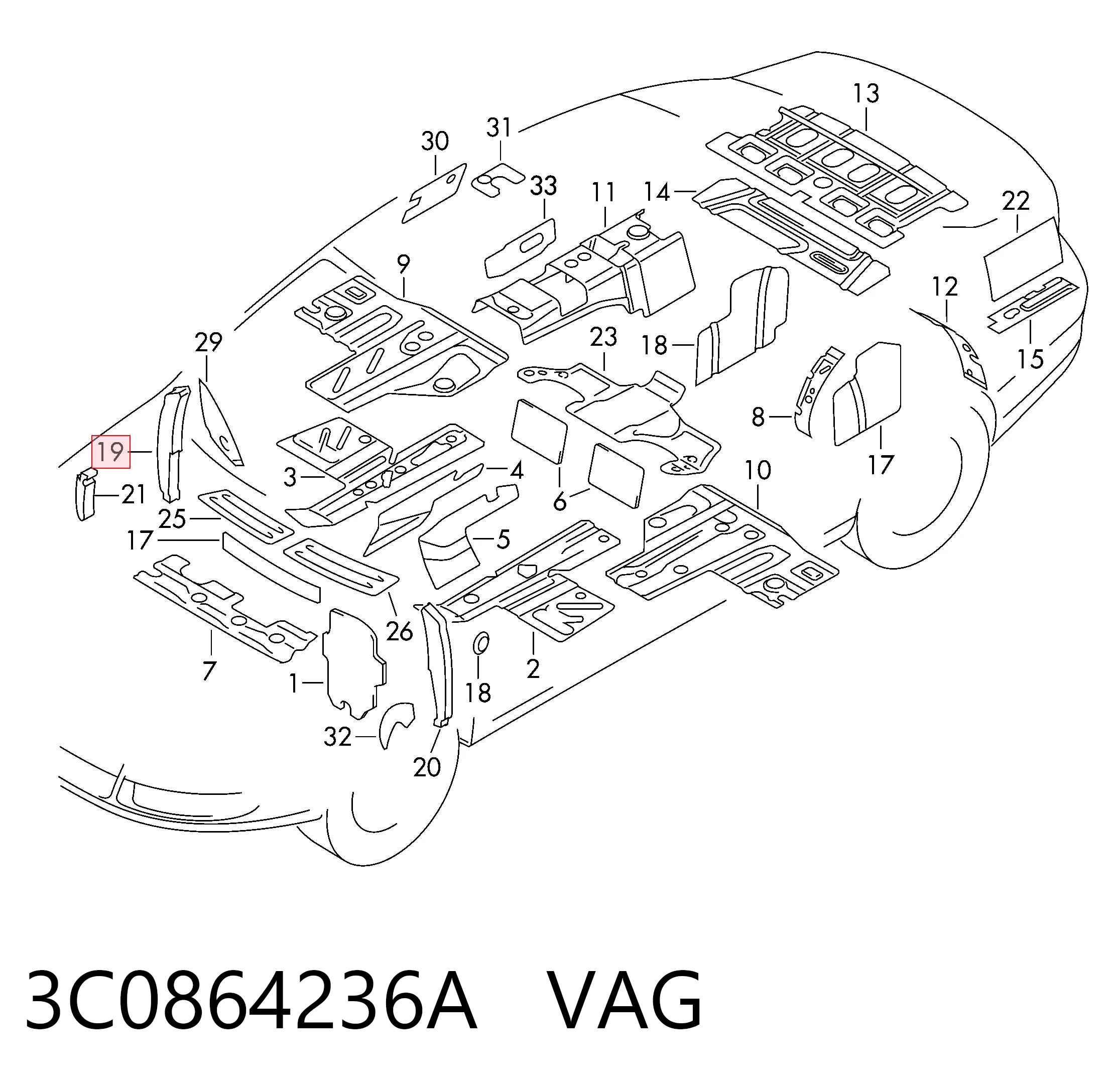 3C0864236A VAG 
