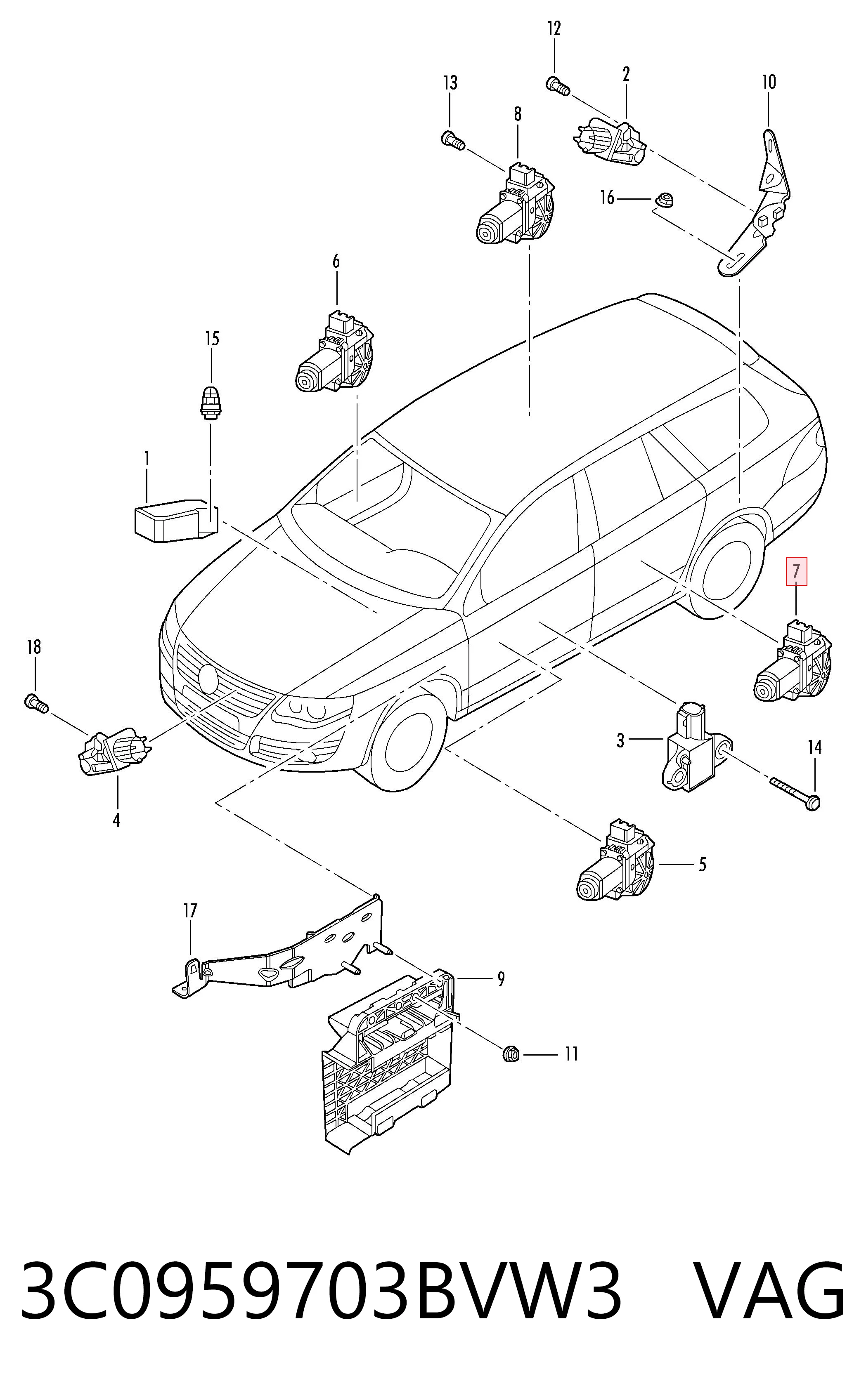 3C0959703BVW3 VAG