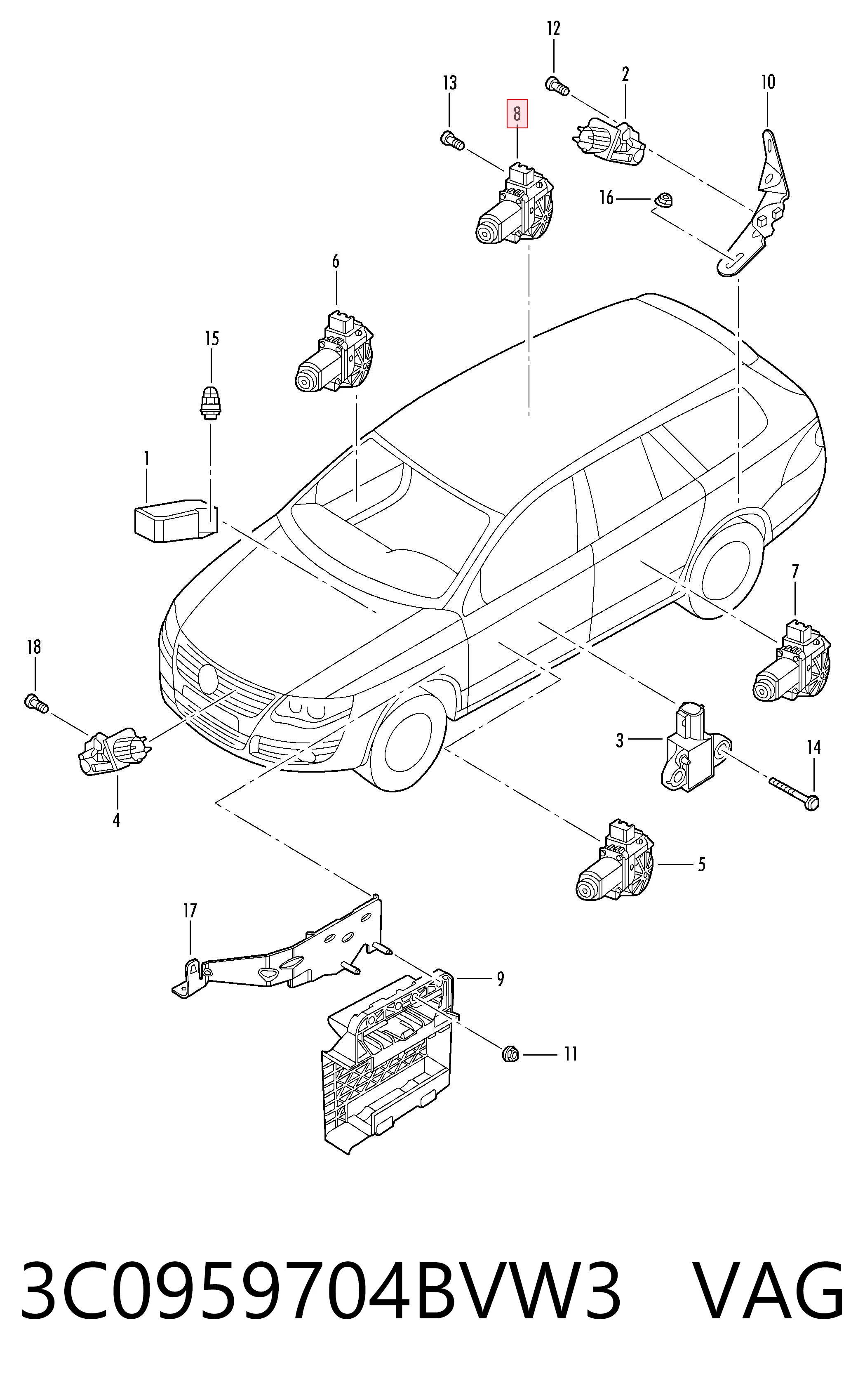 3C0959704BVW3 VAG