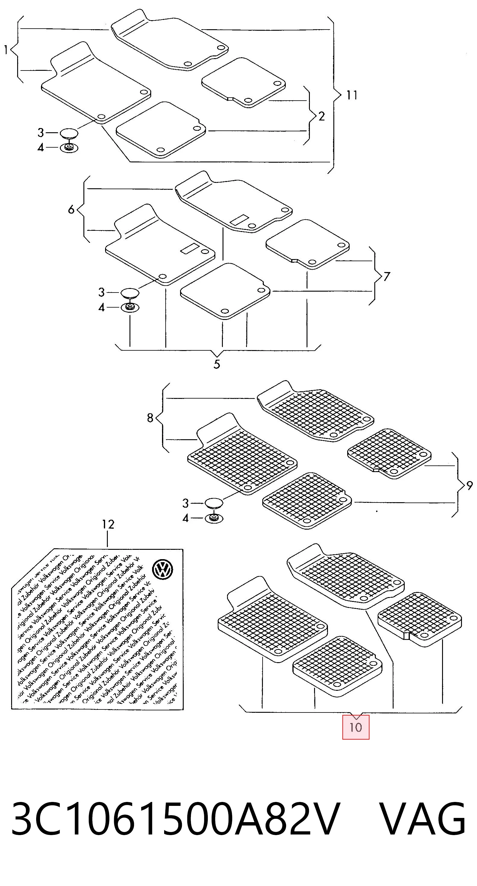 3C1061500A82V VAG