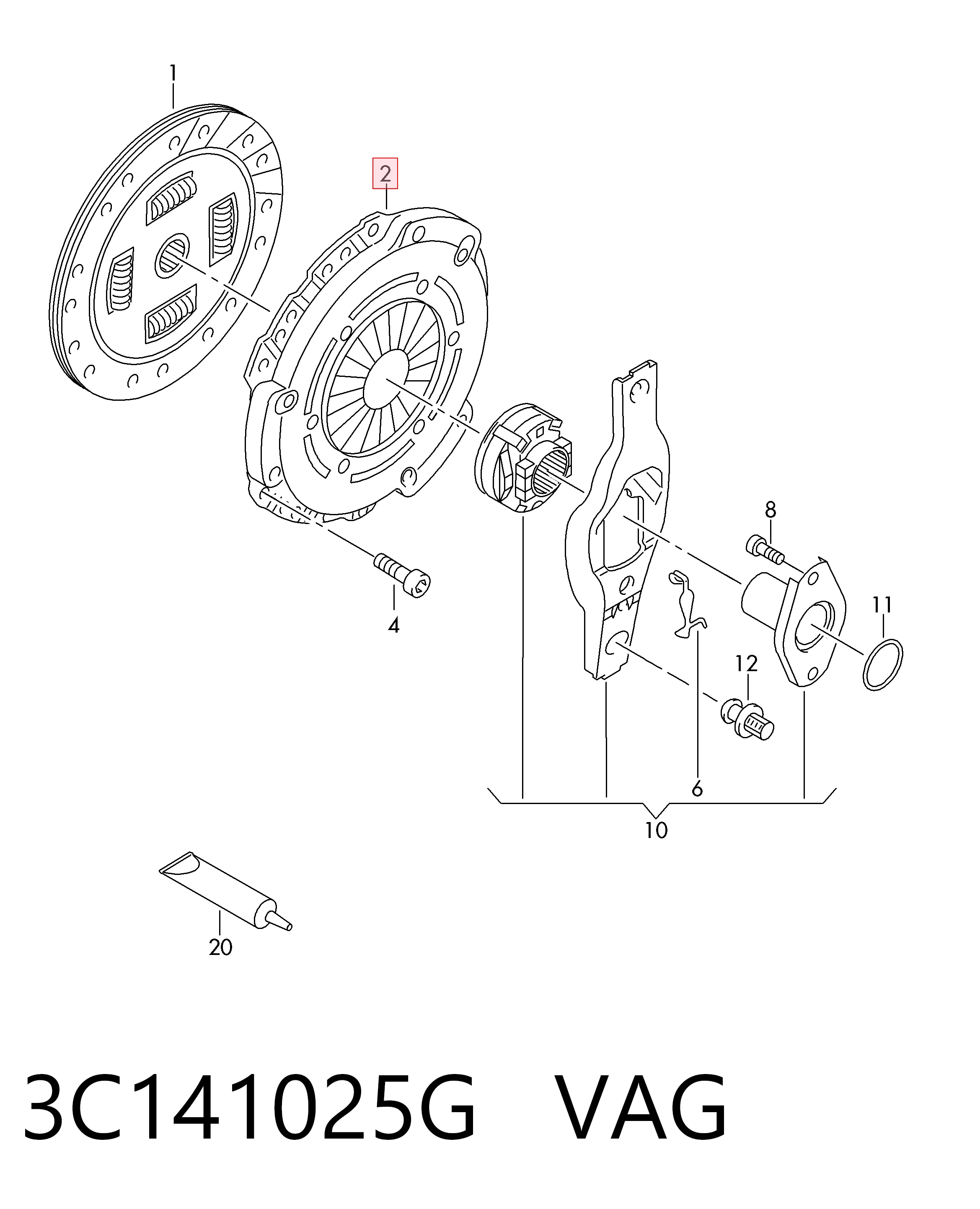 Compre Cesta de embraiagem Audi A3 