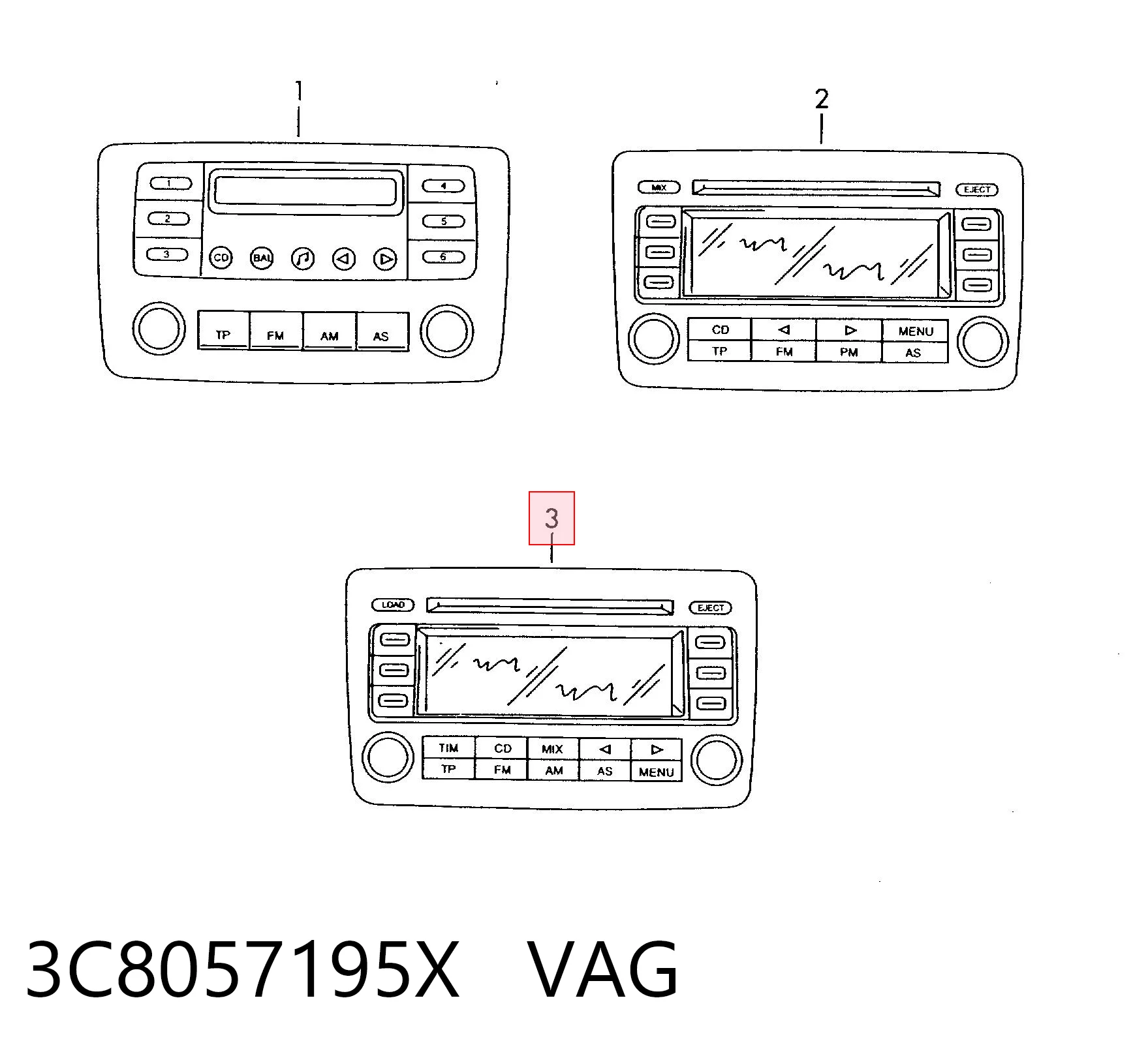 Aparelhagem de som (rádio AM/FM) Volkswagen Polo preço, a partir de 79,09 USD