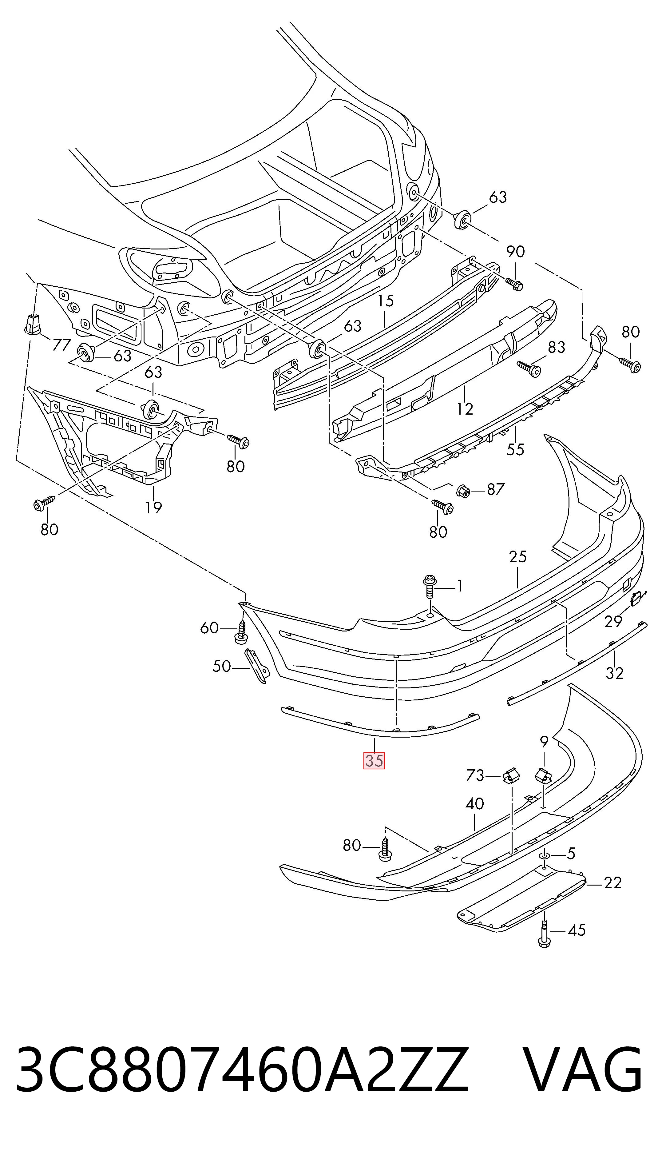 3C8807460A2ZZ VAG