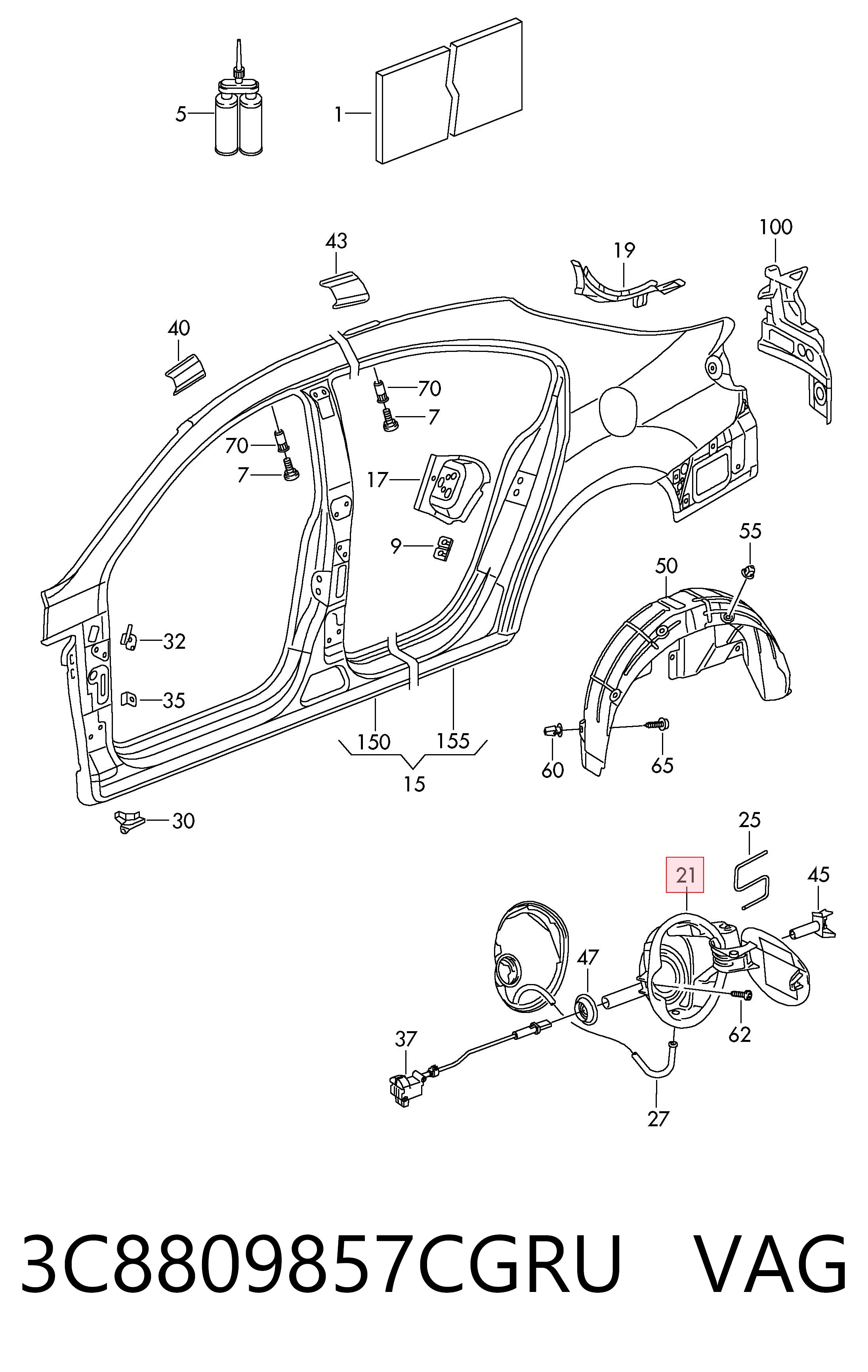 3C8809857CGRU VAG