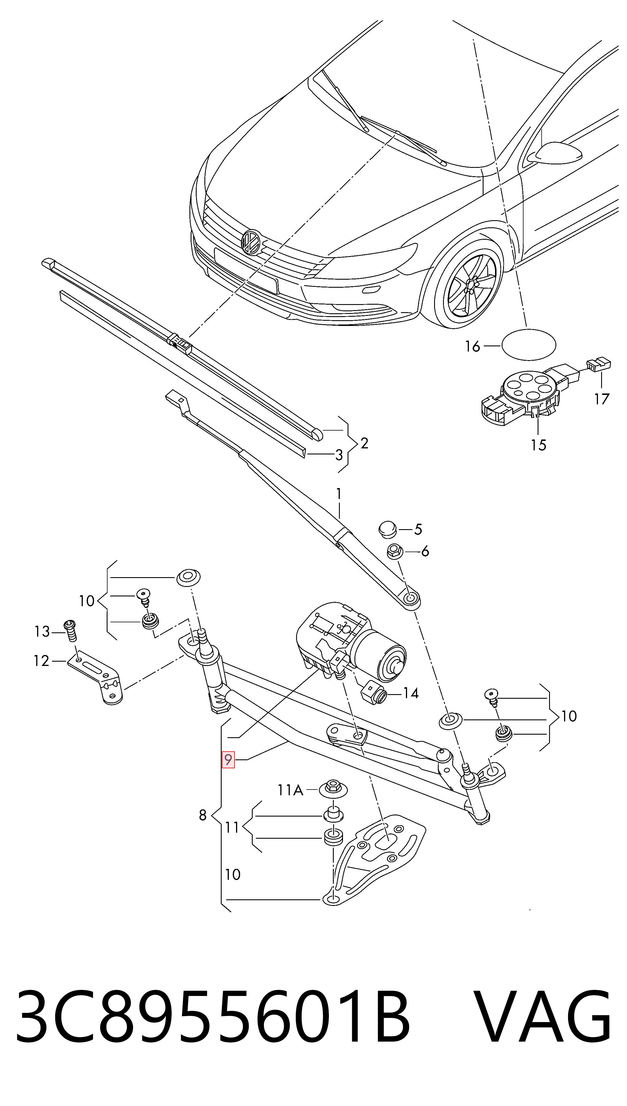 3C8955601B VAG