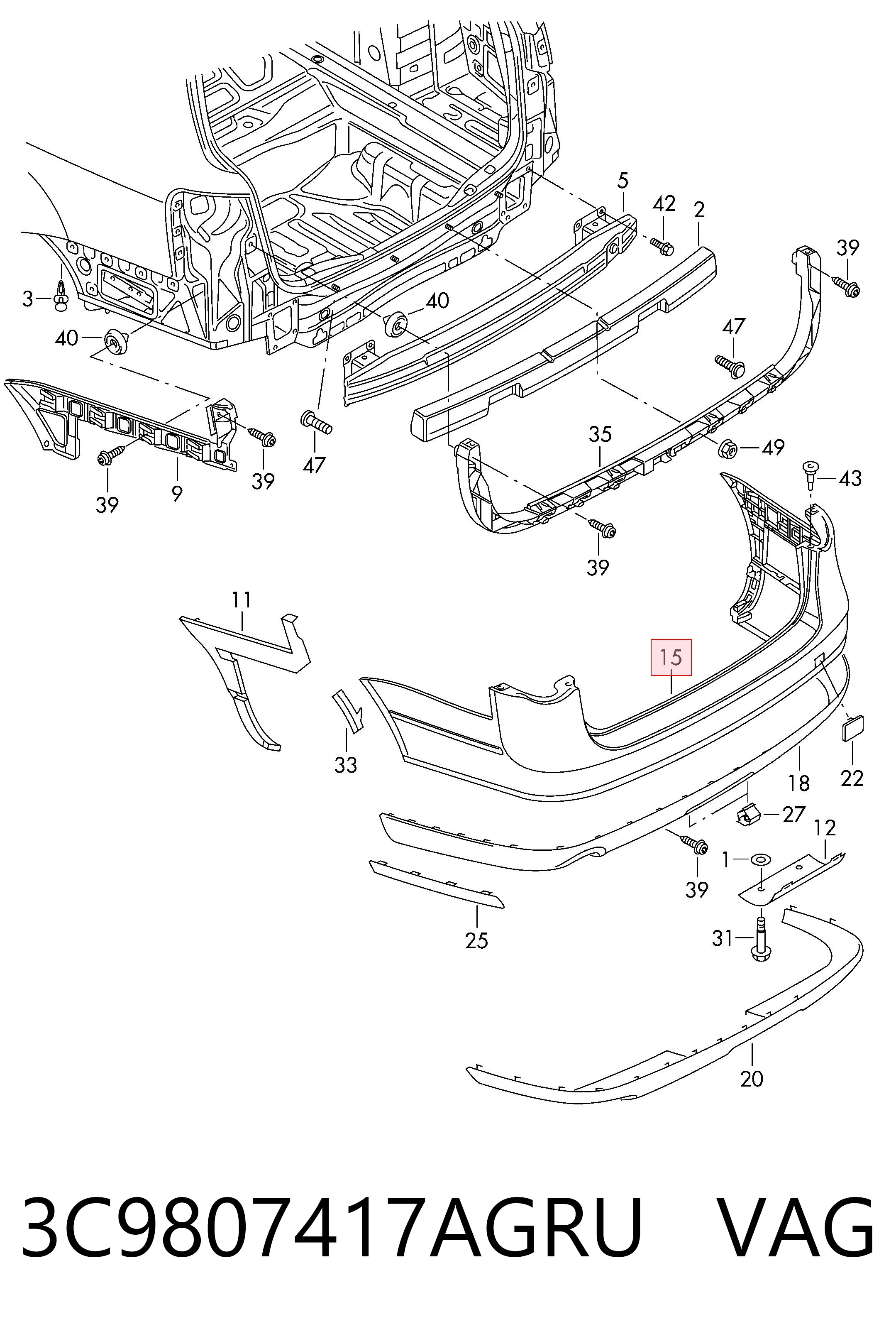 3C9807417AGRU VAG
