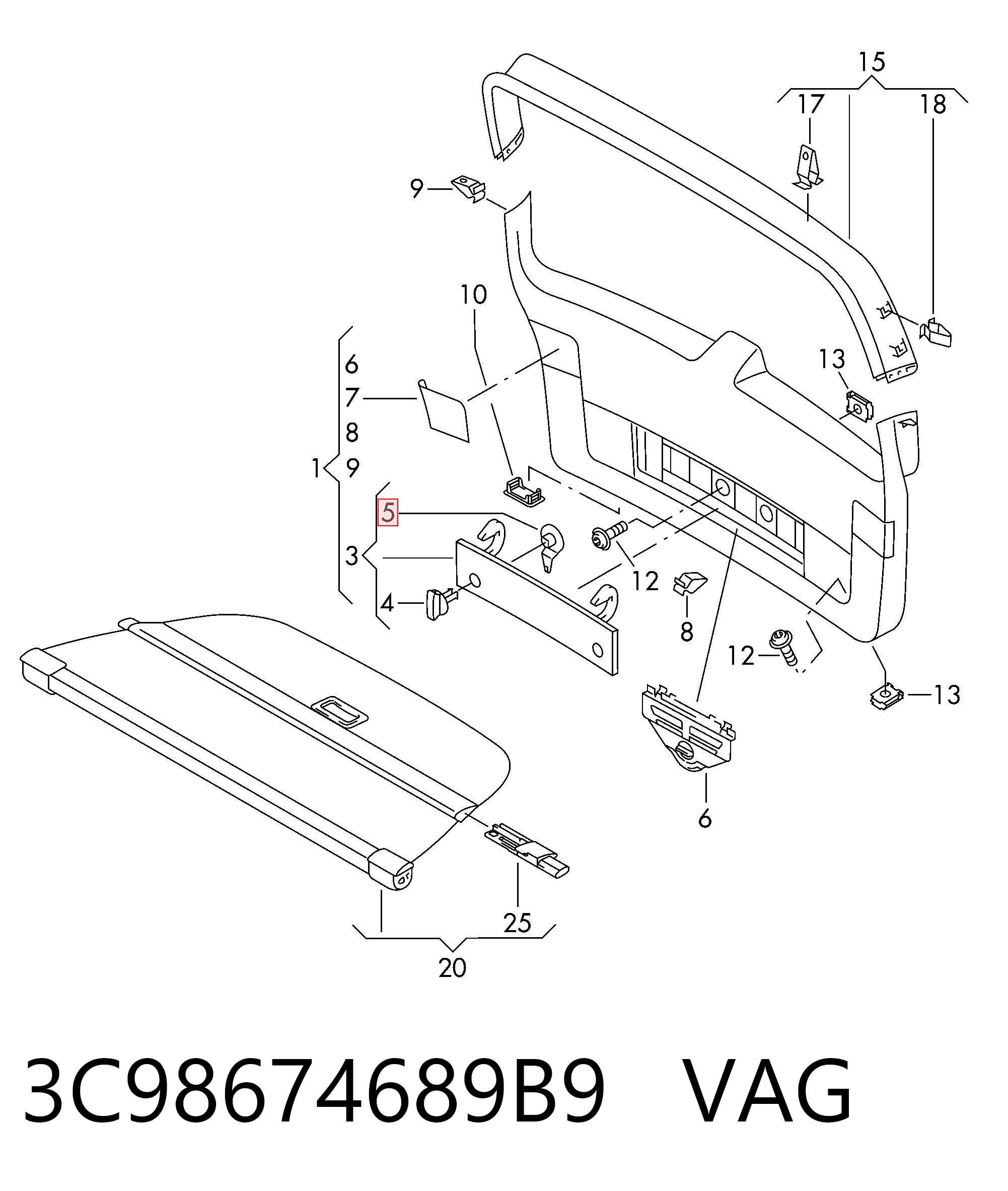 3C98674689B9 VAG 