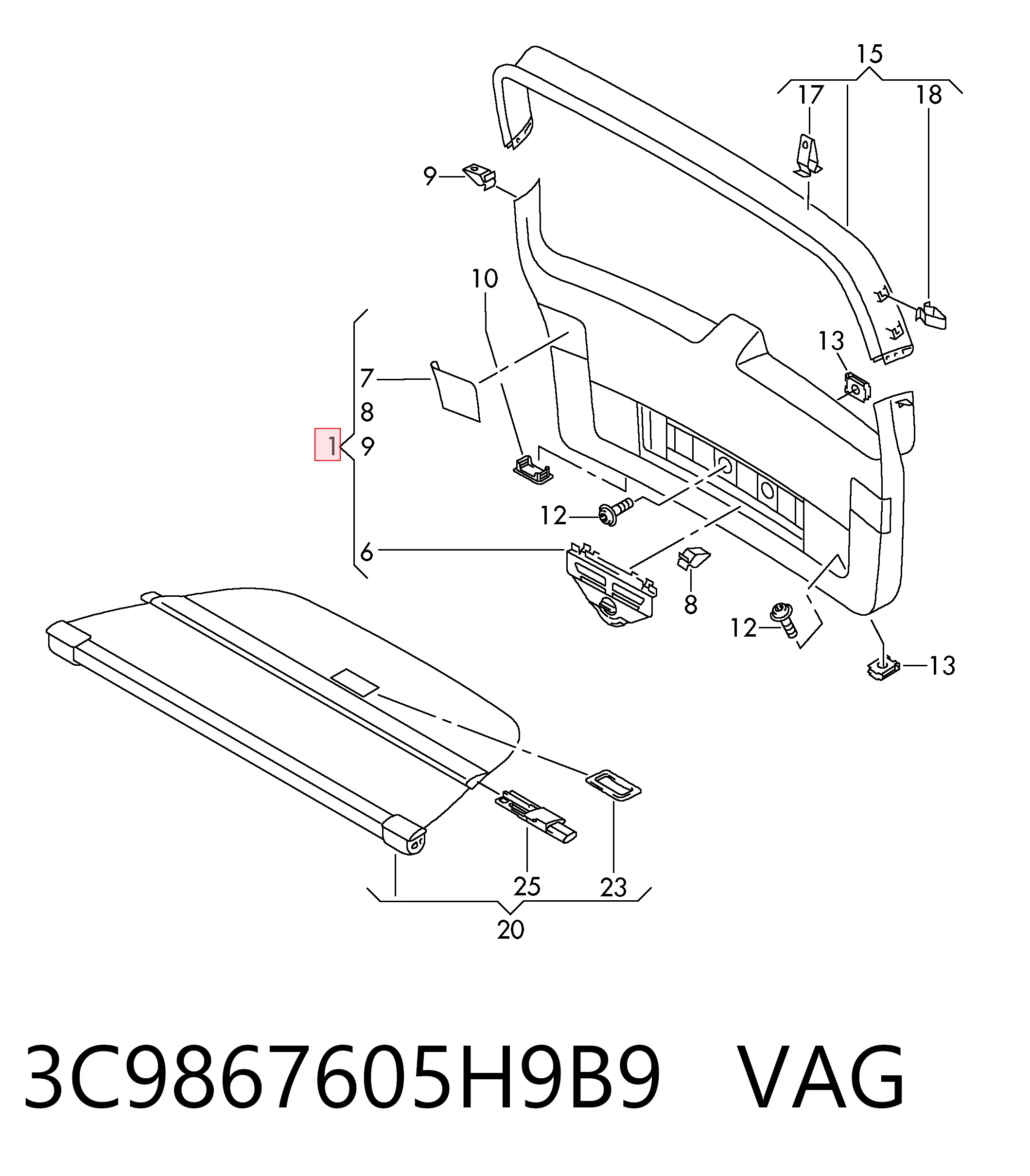 3C9867605H9B9 VAG