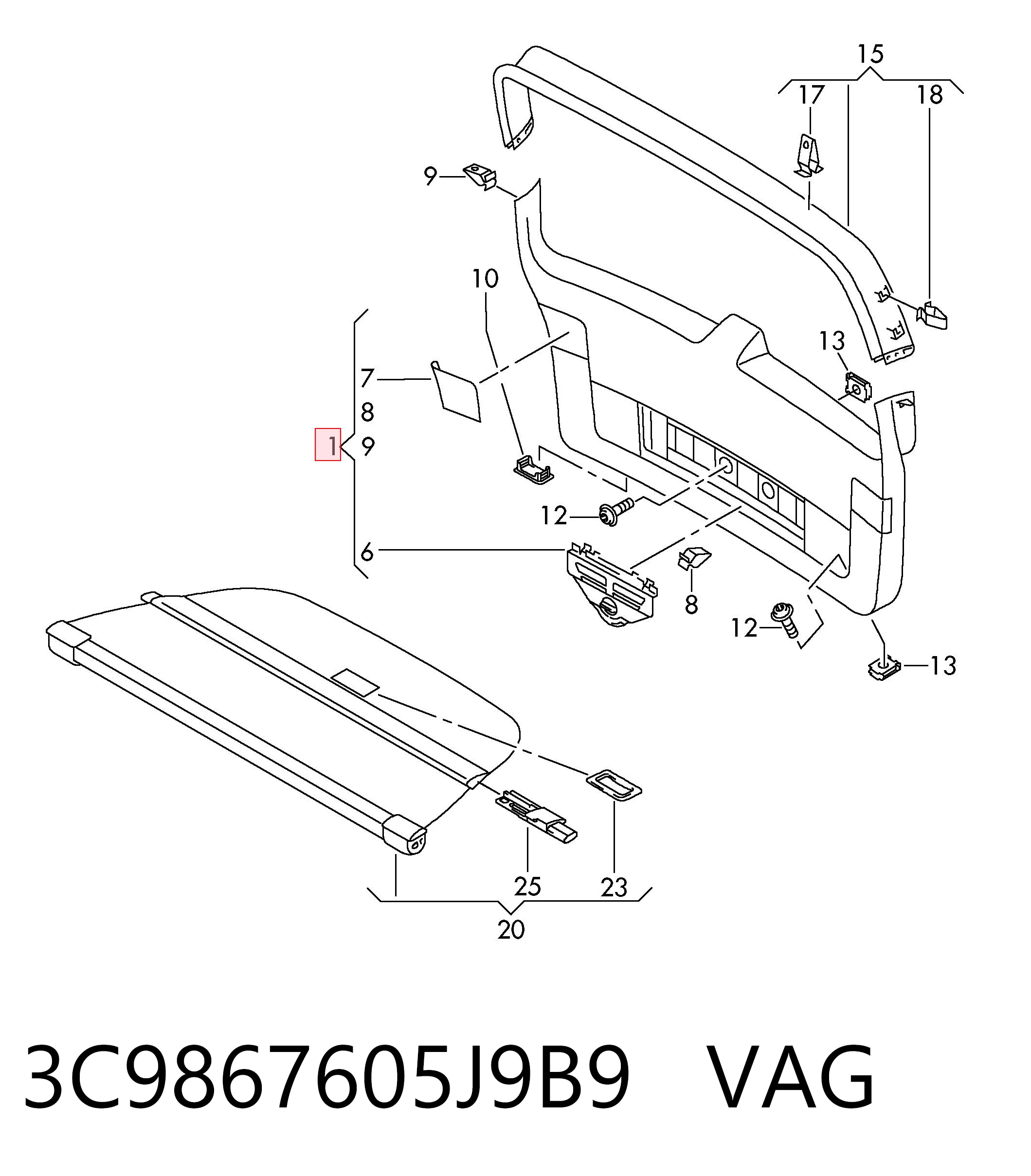 3C9867605J9B9 VAG
