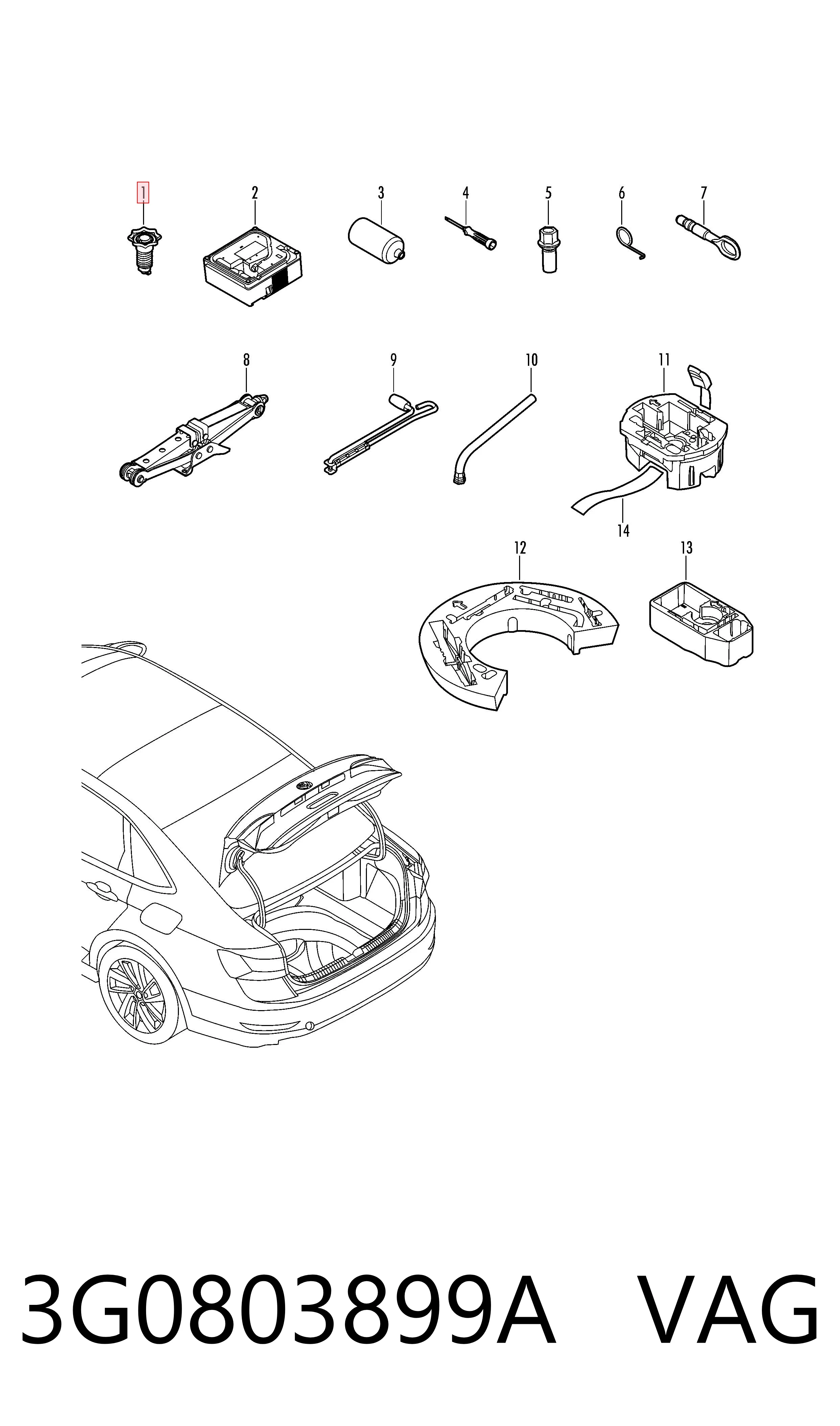 3G0803899A VAG Parafuso