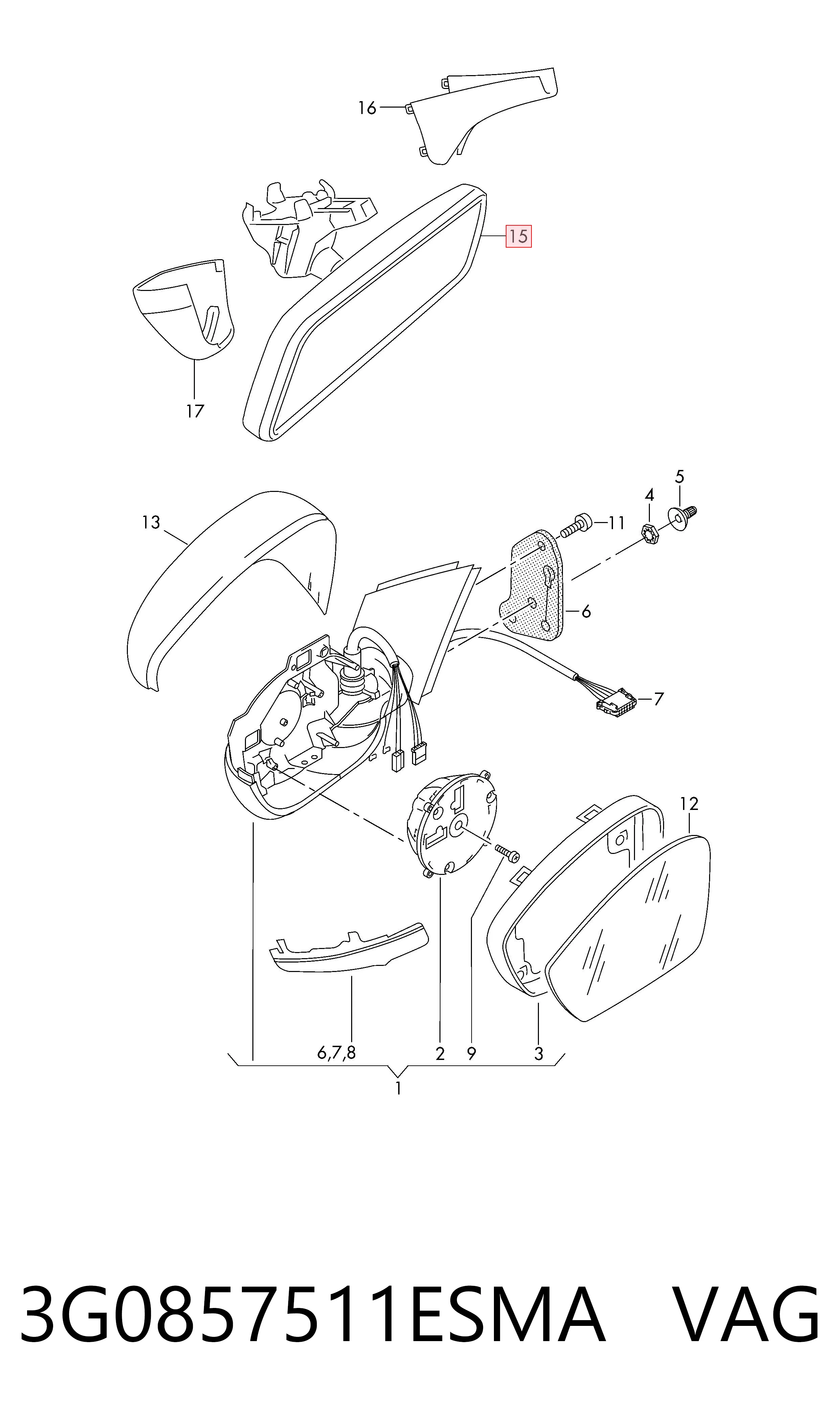 Espelho de salão interno Seat Leon  5F1 ao melhor preço