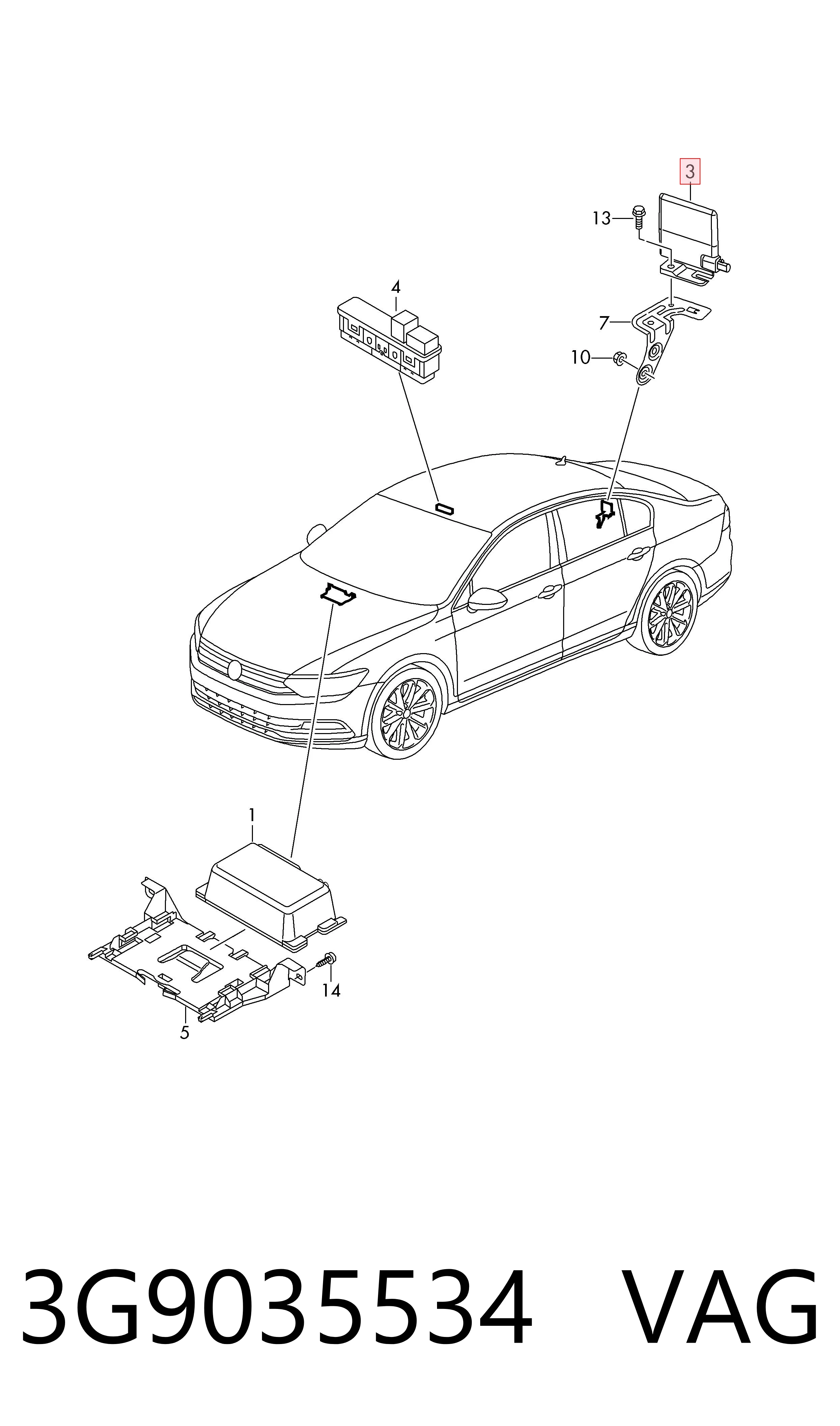 3G9035534 VAG Antena GPS