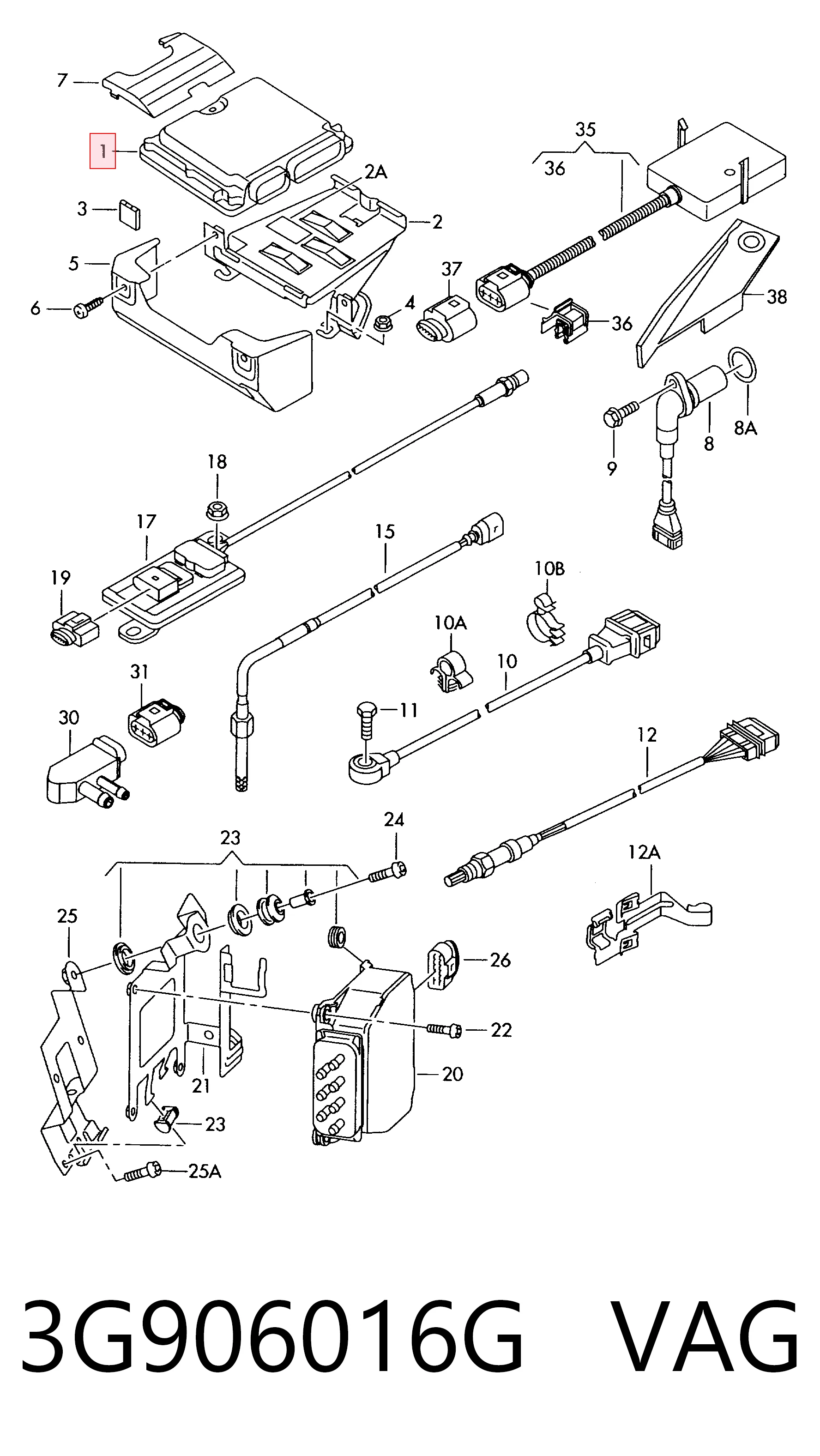 Módulo de direção (Centralina eletrônica) de motor para Audi A3  8P1