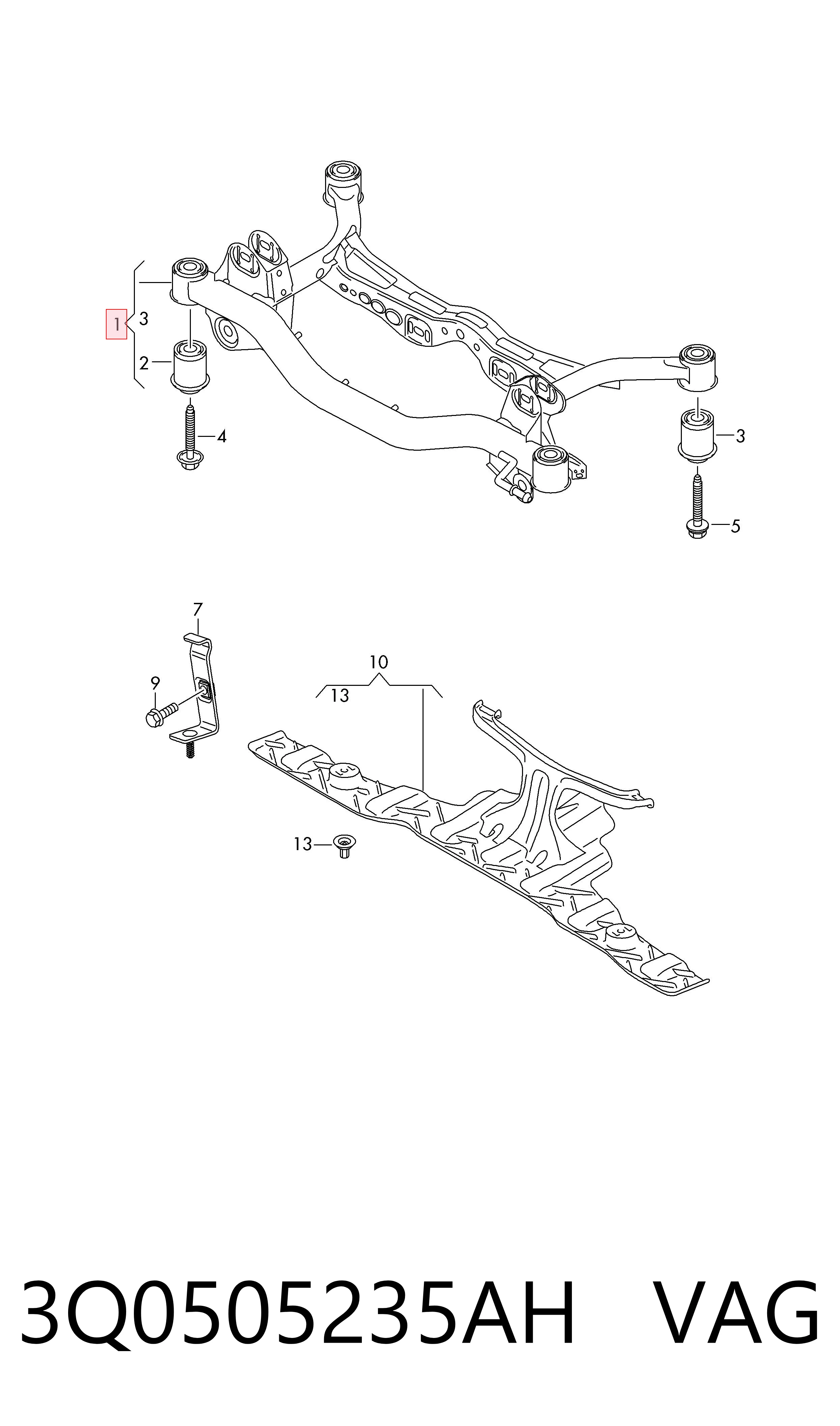 Viga de suspensão traseira (plataforma veicular) Volkswagen Passat  3G2, CB2 ao melhor preço